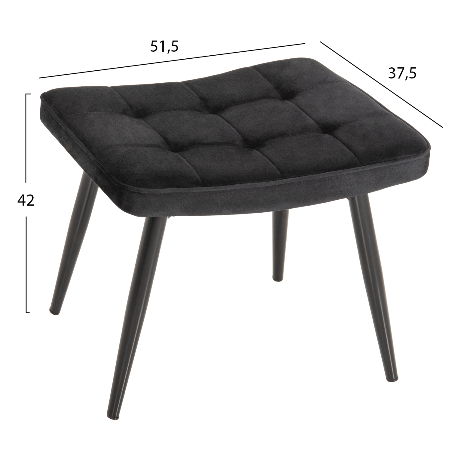 ΠΟΛΥΘΡΟΝΑ ΜΠΕΡΖΕΡΑ CRAWLEY ΜΕ ΥΠΟΠΟΔΙΟ HM8918.04 ΜΑΥΡΟ ΒΕΛΟΥΔΟ 70x57x103Y εκ. 3