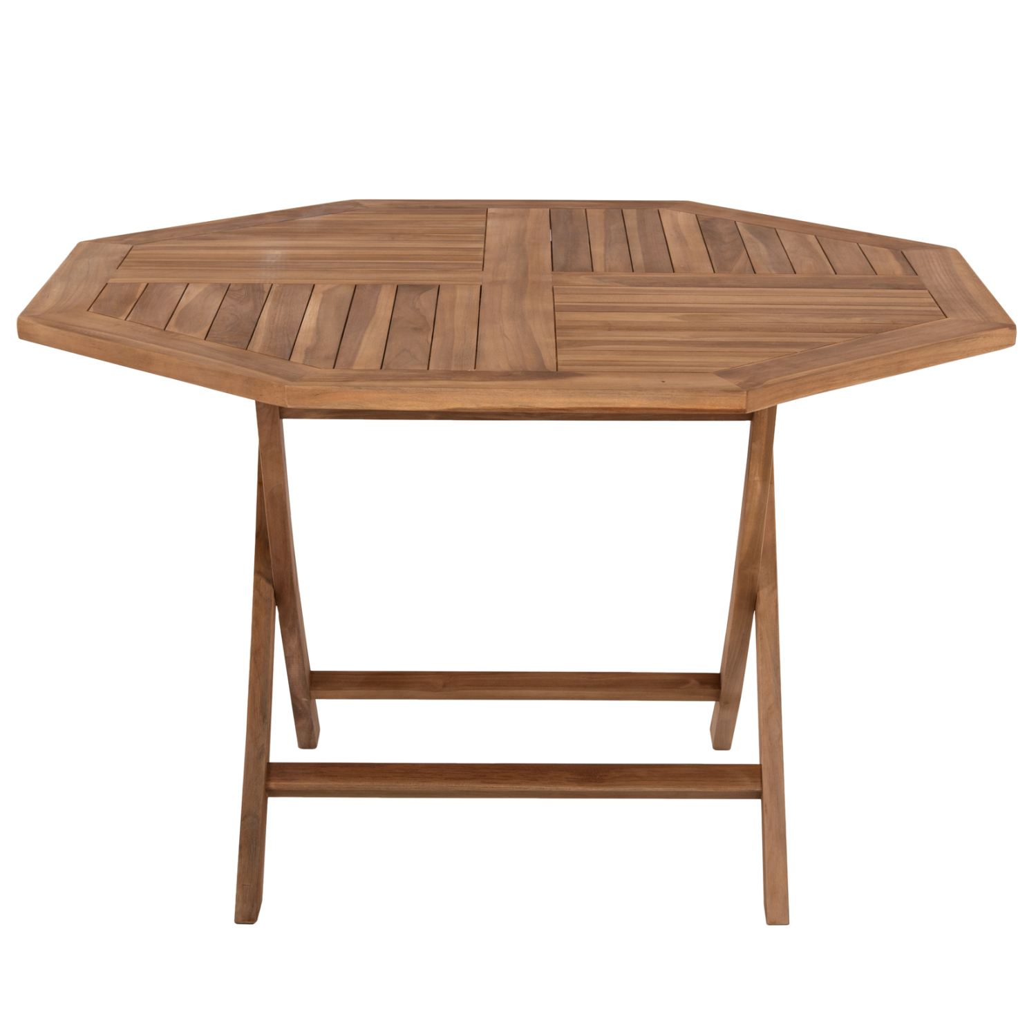 ΤΡΑΠΕΖΙ ΠΟΛΥΓΩΝΟ KENDALL ΠΤΥΣΣΟΜΕΝΟ HM9545 TEAK ΣΕ ΦΥΣΙΚΟ ΧΡΩΜΑ 120x120x75Yεκ. 3