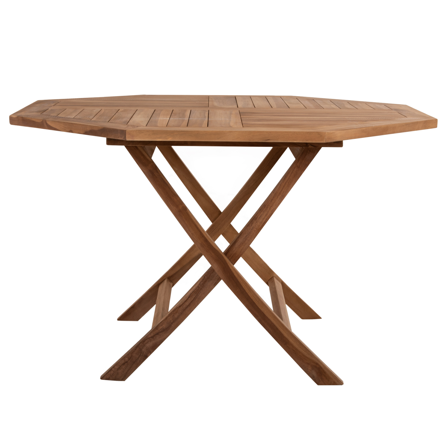 ΤΡΑΠΕΖΙ ΠΟΛΥΓΩΝΟ KENDALL ΠΤΥΣΣΟΜΕΝΟ HM9545 TEAK ΣΕ ΦΥΣΙΚΟ ΧΡΩΜΑ 120x120x75Yεκ. 4