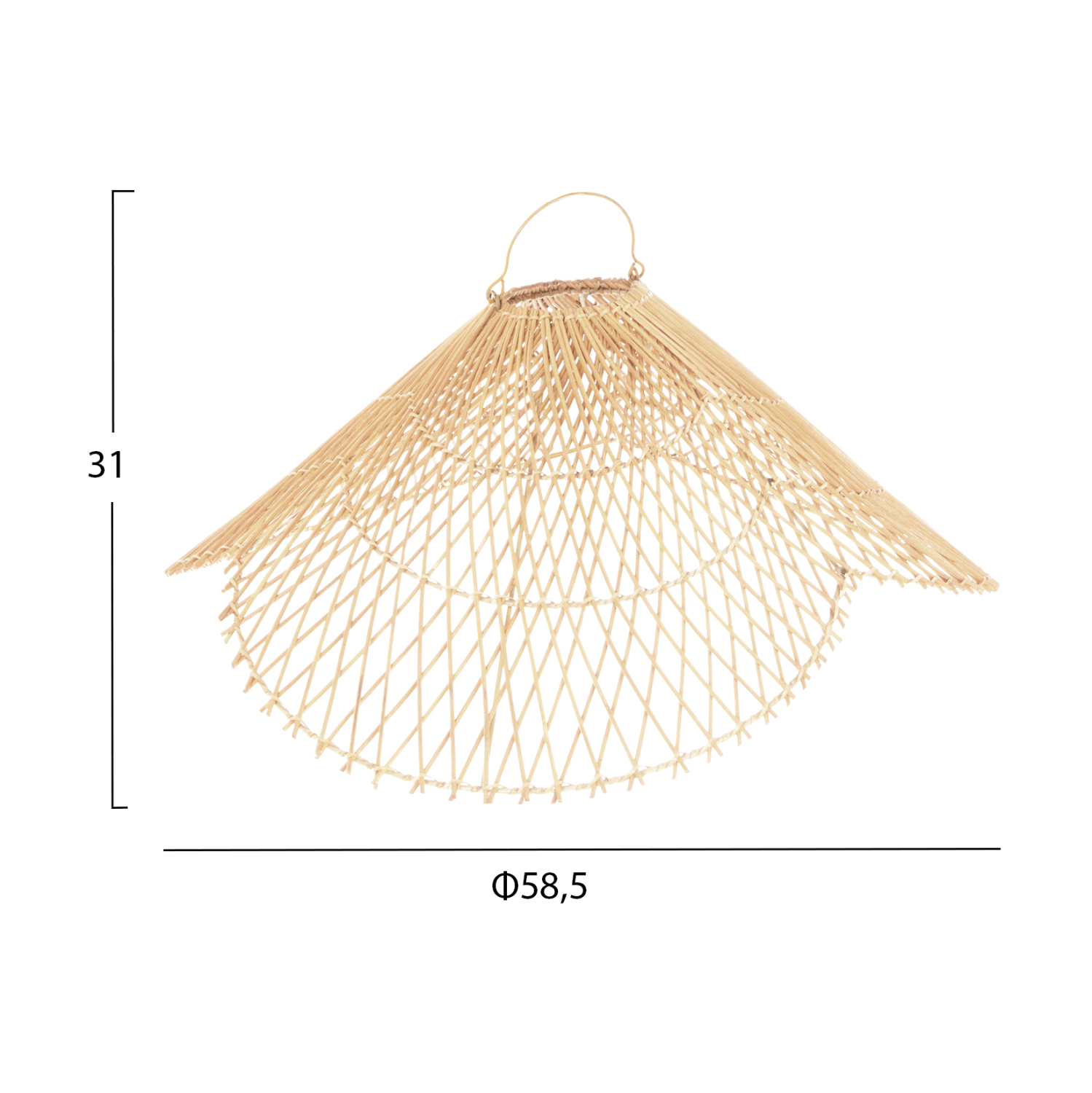 ΦΩΤΙΣΤΙΚΟ ΟΡΟΦΗΣ ΚΡΕΜΑΣΤΟ HM7878.02 RATTAN ΣΕ ΦΥΣΙΚΟ ΧΡΩΜΑ Φ58,5x31Yεκ 2