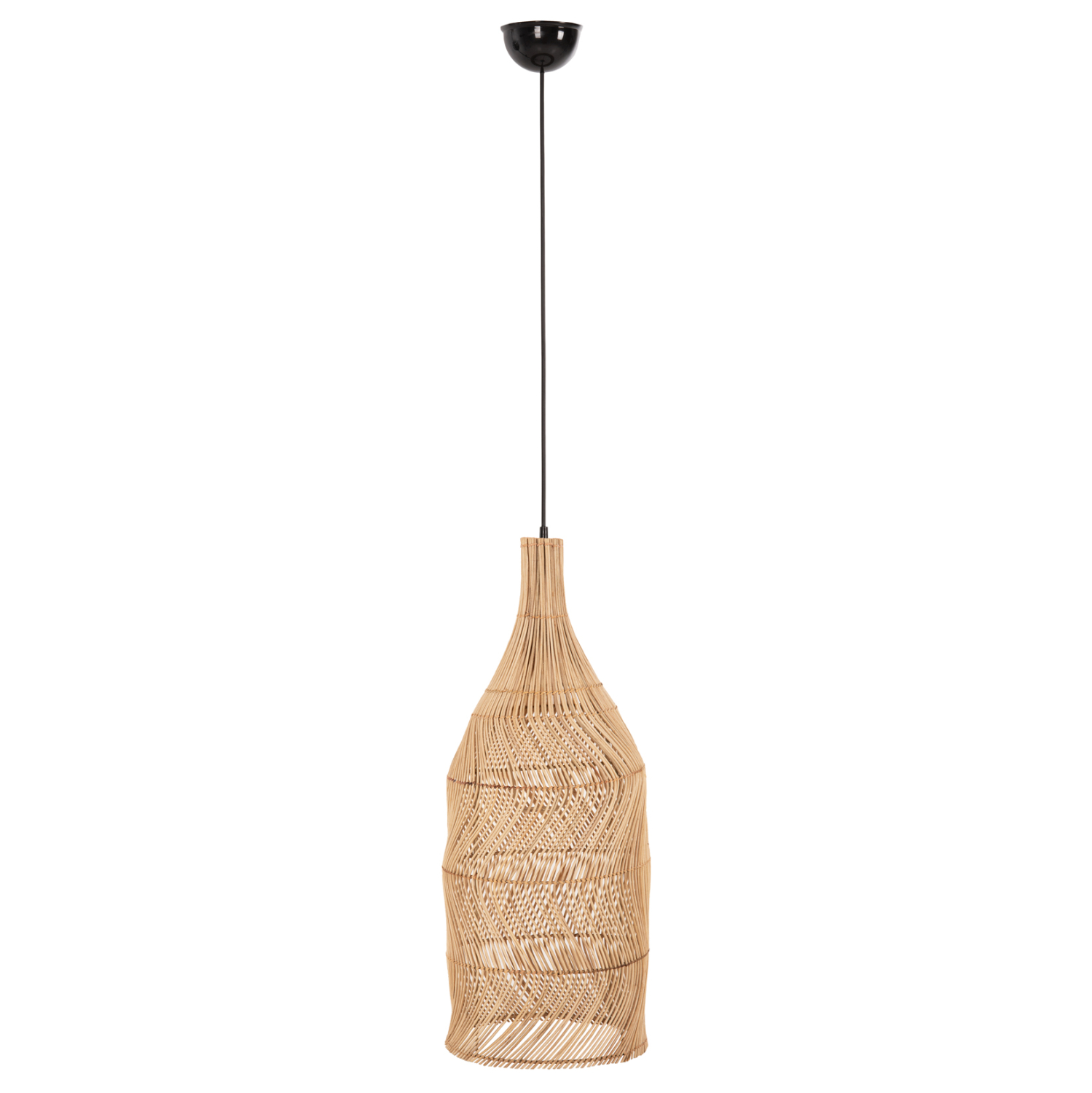ΦΩΤΙΣΤΙΚΟ ΟΡΟΦΗΣ THEON HM7888 ΚΡΕΜΑΣΤΟ ΑΠΟ RATTAN ΣΕ ΦΥΣΙΚΟ ΧΡΩΜΑ Φ22x148Υ εκ. 1