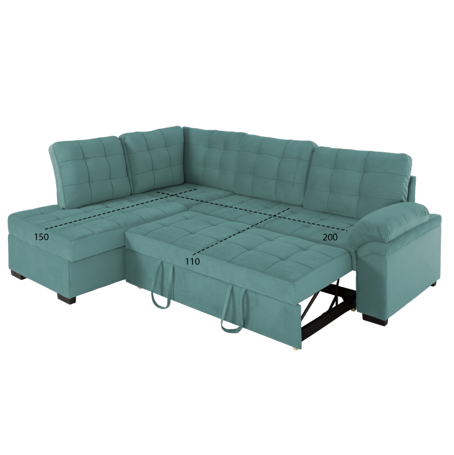ΚΑΝΑΠΕΣ ΚΡΕΒΑΤΙ JADE HM3144.04L ΑΡΙΣΤΕΡΗ ΓΩΝΙΑ ΒΕΡΑΜΑΝ ΒΕΛΟΥΔΟ 250x80-180x73-88Υεκ. 3