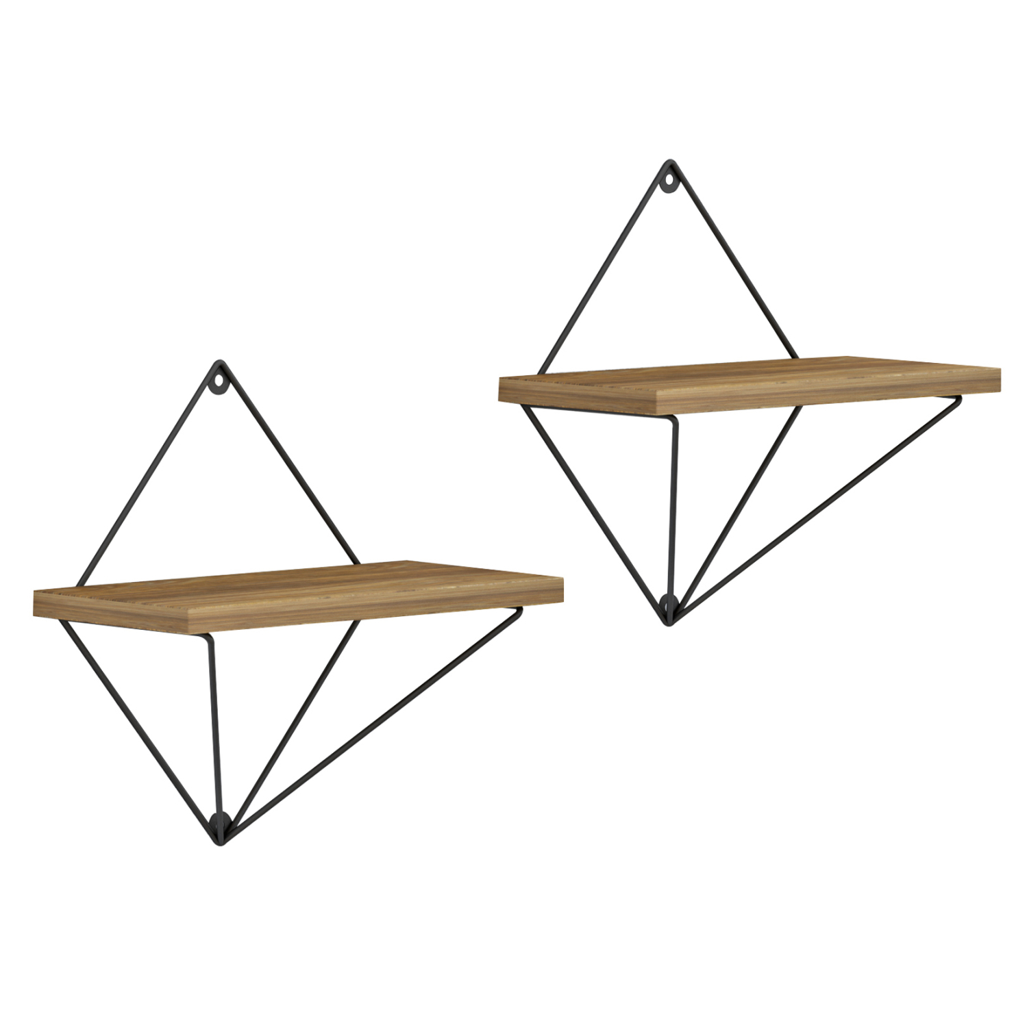 ΣΕΤ ΡΑΦΙΑ ΤΟΙΧΟΥ ZANNARD HM8929.11 ΜΕΤΑΛΛΟ ΜΑΥΡΟ-ΜΕΛΑΜΙΝΗ ΦΥΣΙΚΟ 30x14x30Υ εκ. 4