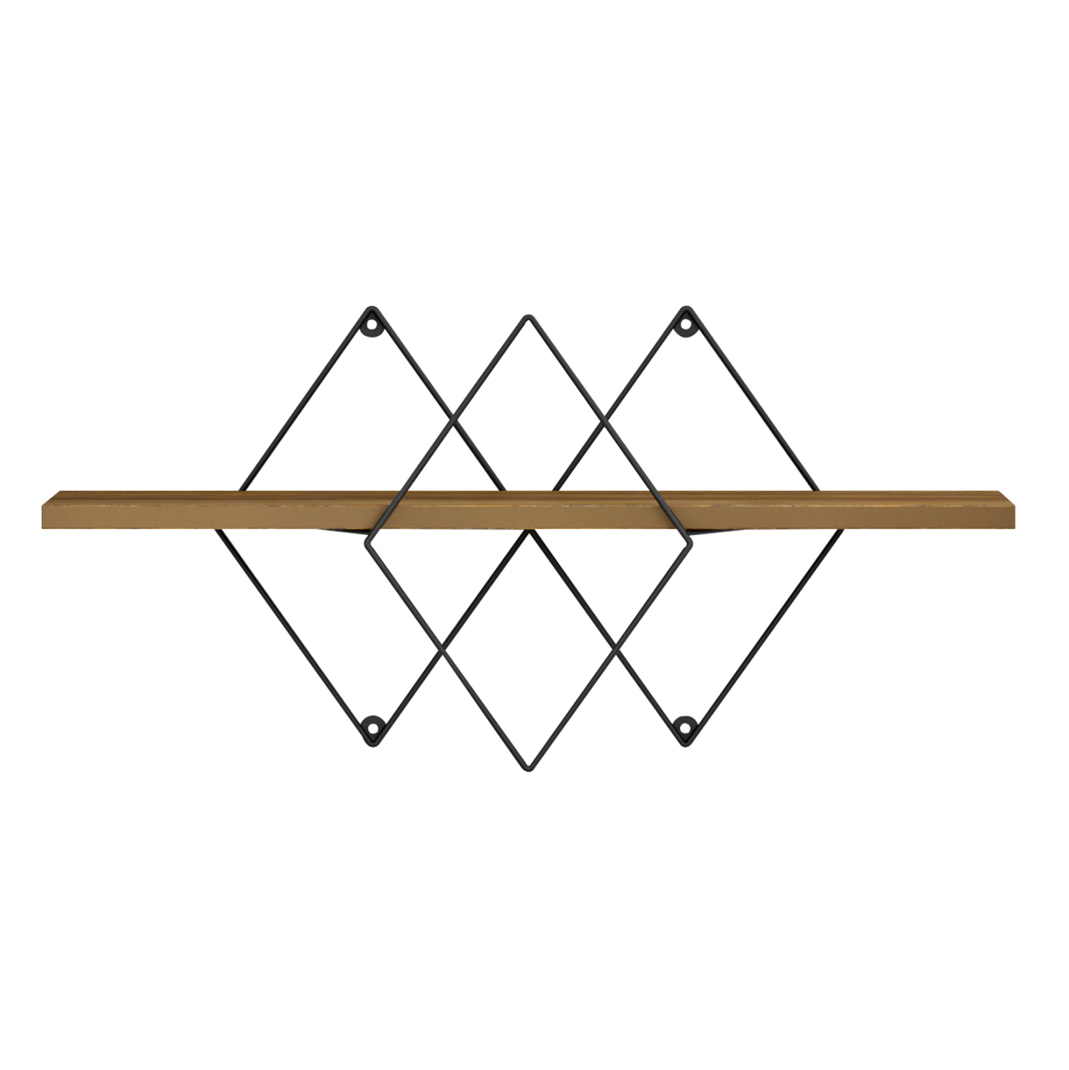 ΕΠΙΤΟΙΧΙΟ ΡΑΦΙ CHANTRIA HM8934.11 ΜΕΛΑΜΙΝΗ ΣΕ ΟΑΚ ΧΡΩΜΑ-ΜΕΤΑΛΛΟ ΜΑΥΡΟ 60x14x36Υεκ. 3