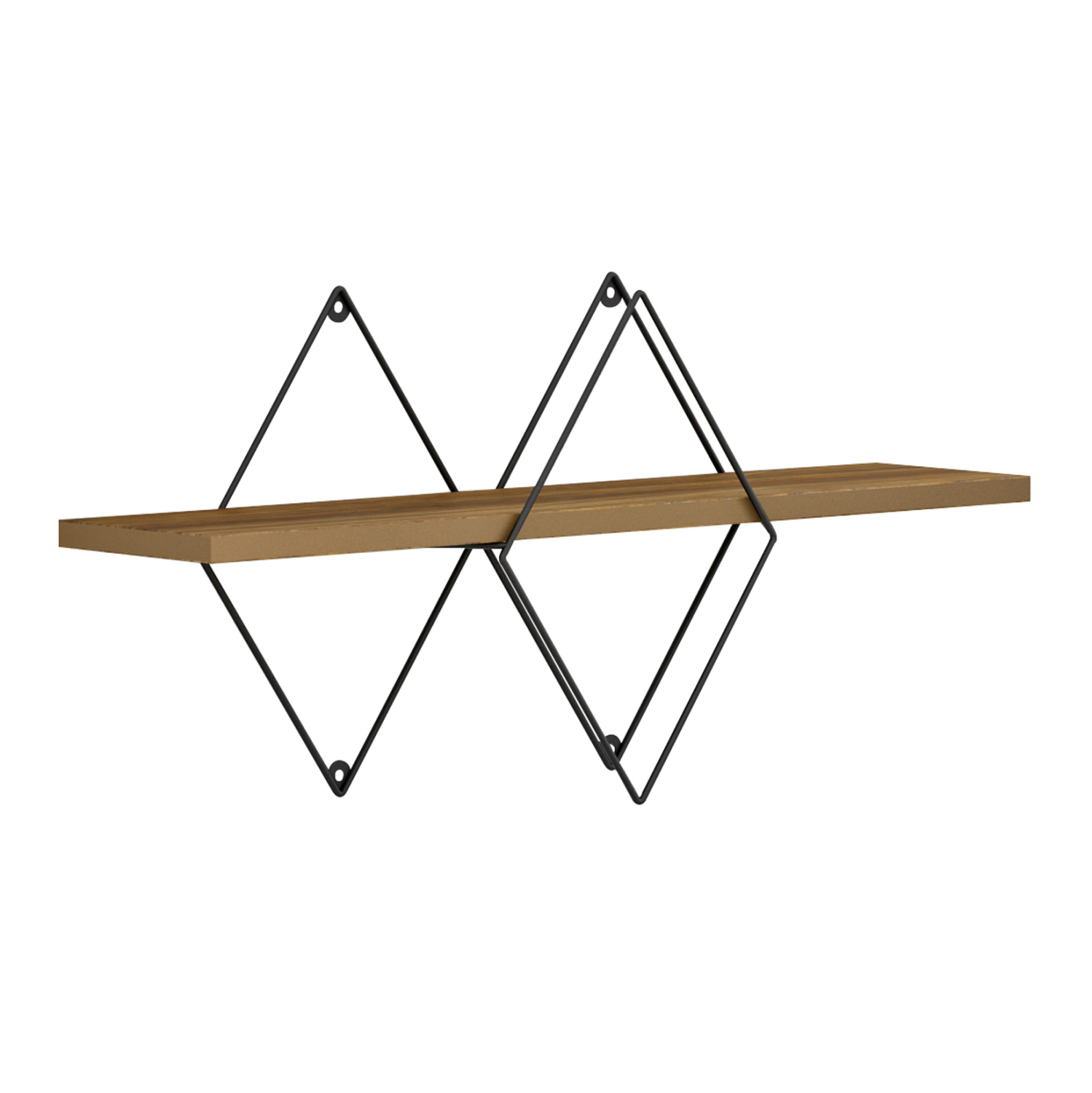 ΕΠΙΤΟΙΧΙΟ ΡΑΦΙ CHANTRIA HM8934.11 ΜΕΛΑΜΙΝΗ ΣΕ ΟΑΚ ΧΡΩΜΑ-ΜΕΤΑΛΛΟ ΜΑΥΡΟ 60x14x36Υεκ. 4