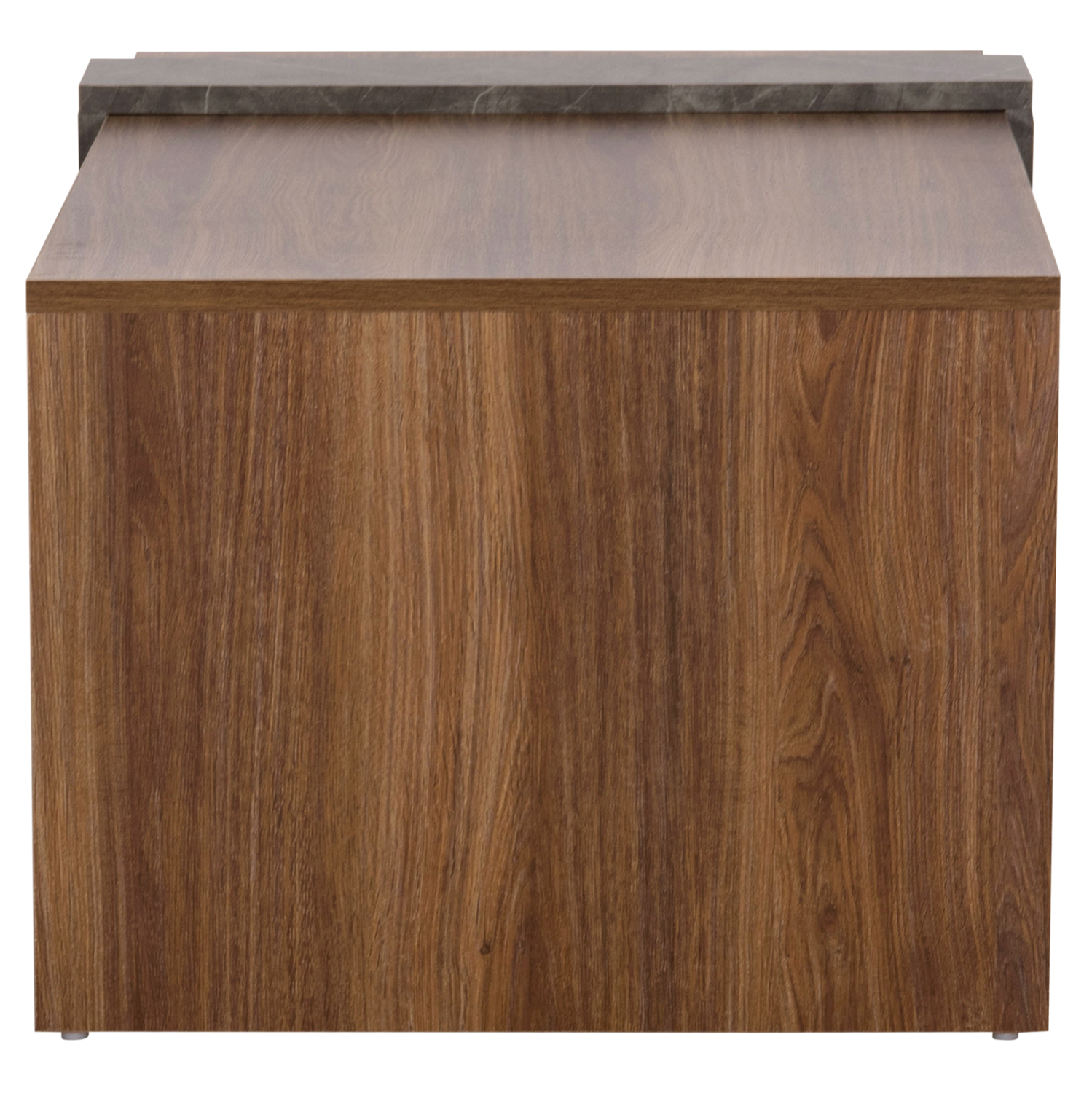 ΤΡΑΠΕΖΙ ΣΑΛΟΝΙΟΥ WILMA HM8950.13 ΜΕΛΑΜΙΝΗ ΣΕ ΦΥΣΙΚΟ-ΓΚΡΙ ΠΕΤΡΑ 80Χ50Χ35Υ εκ. 4