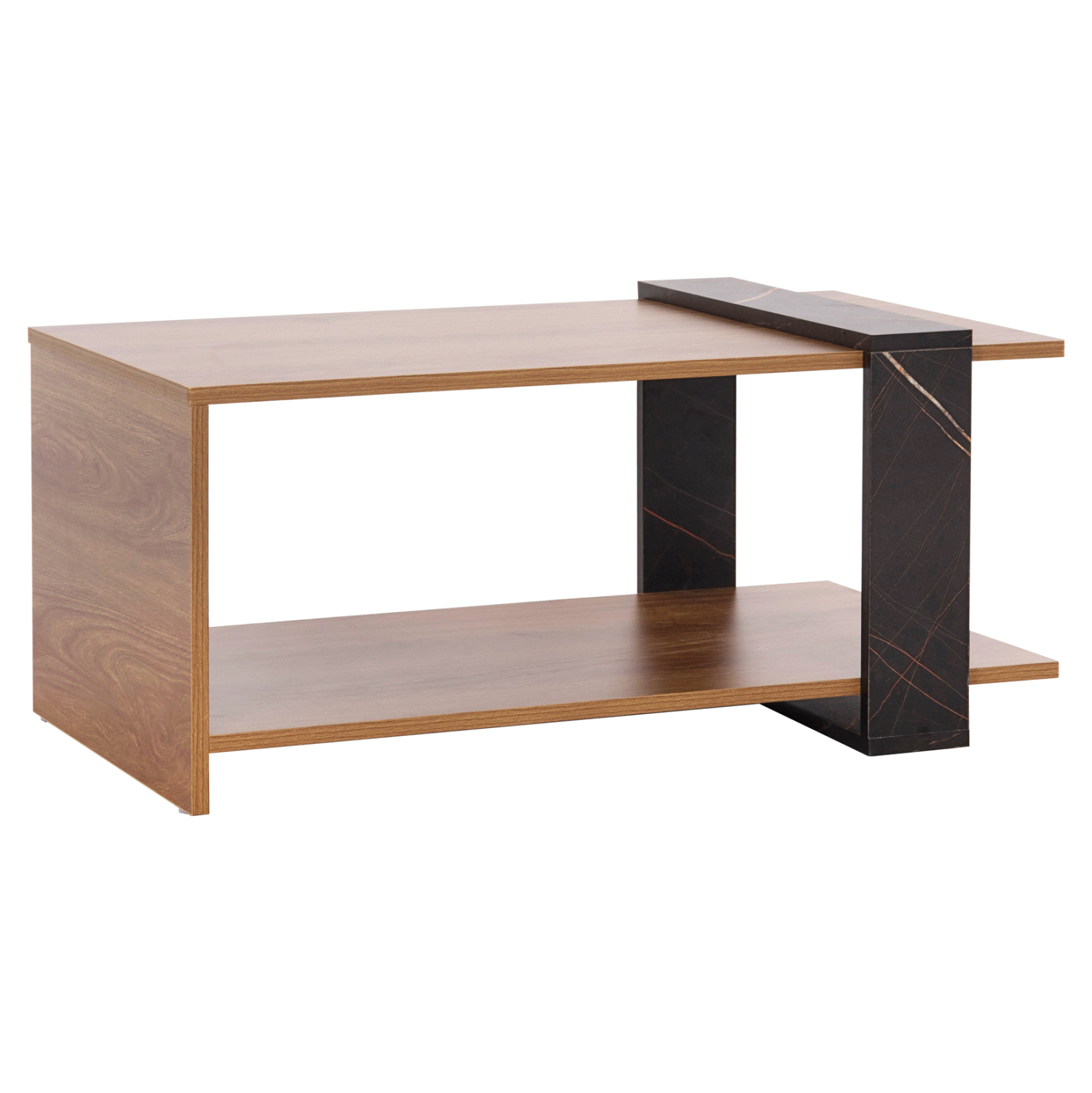 ΤΡΑΠΕΖΙ ΣΑΛΟΝΙΟΥ WILMA HM8950.12 ΜΕΛΑΜΙΝΗ ΣΕ ΦΥΣΙΚΟ-ΜΑΥΡΟ ΜΑΡΜΑΡΟ 80Χ50Χ35Υεκ. 1