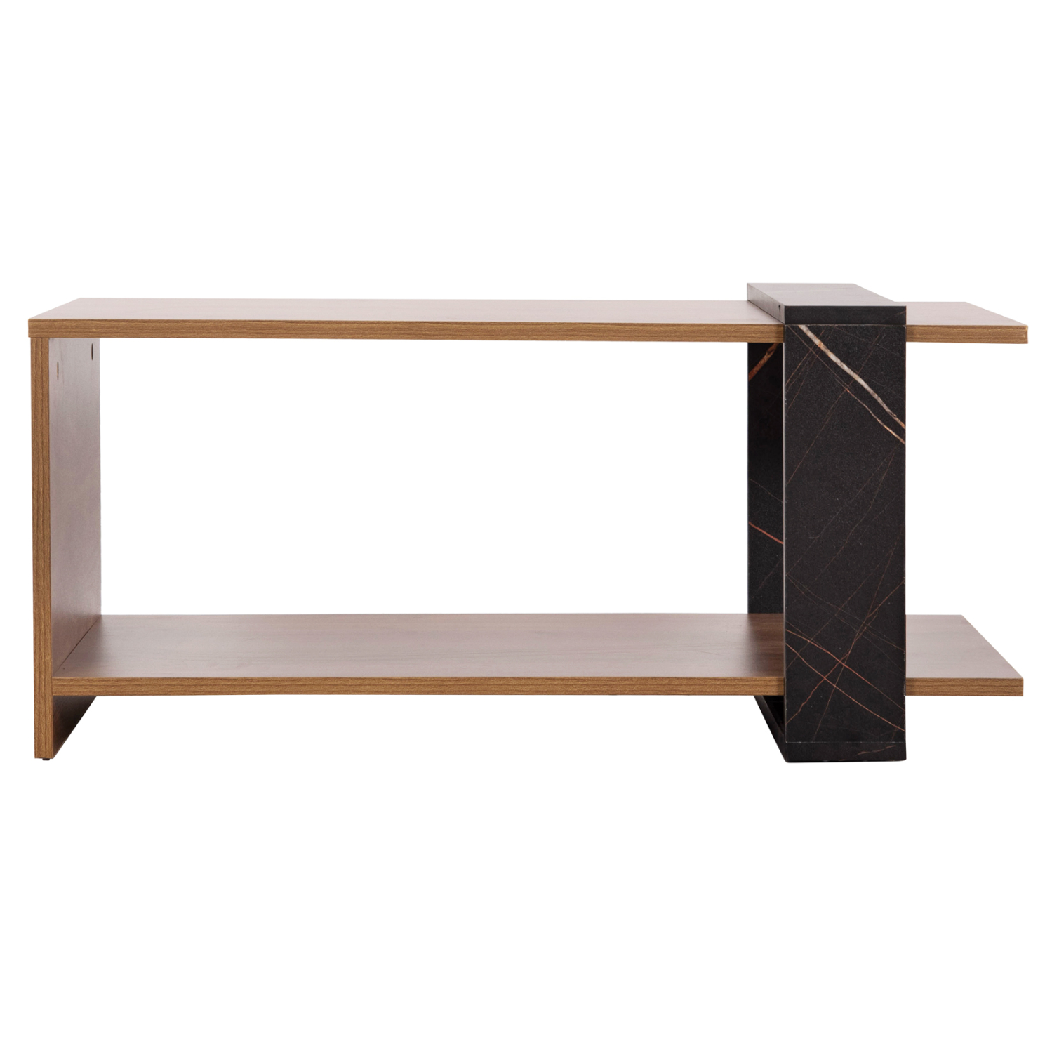 ΤΡΑΠΕΖΙ ΣΑΛΟΝΙΟΥ WILMA HM8950.12 ΜΕΛΑΜΙΝΗ ΣΕ ΦΥΣΙΚΟ-ΜΑΥΡΟ ΜΑΡΜΑΡΟ 80Χ50Χ35Υεκ. 3