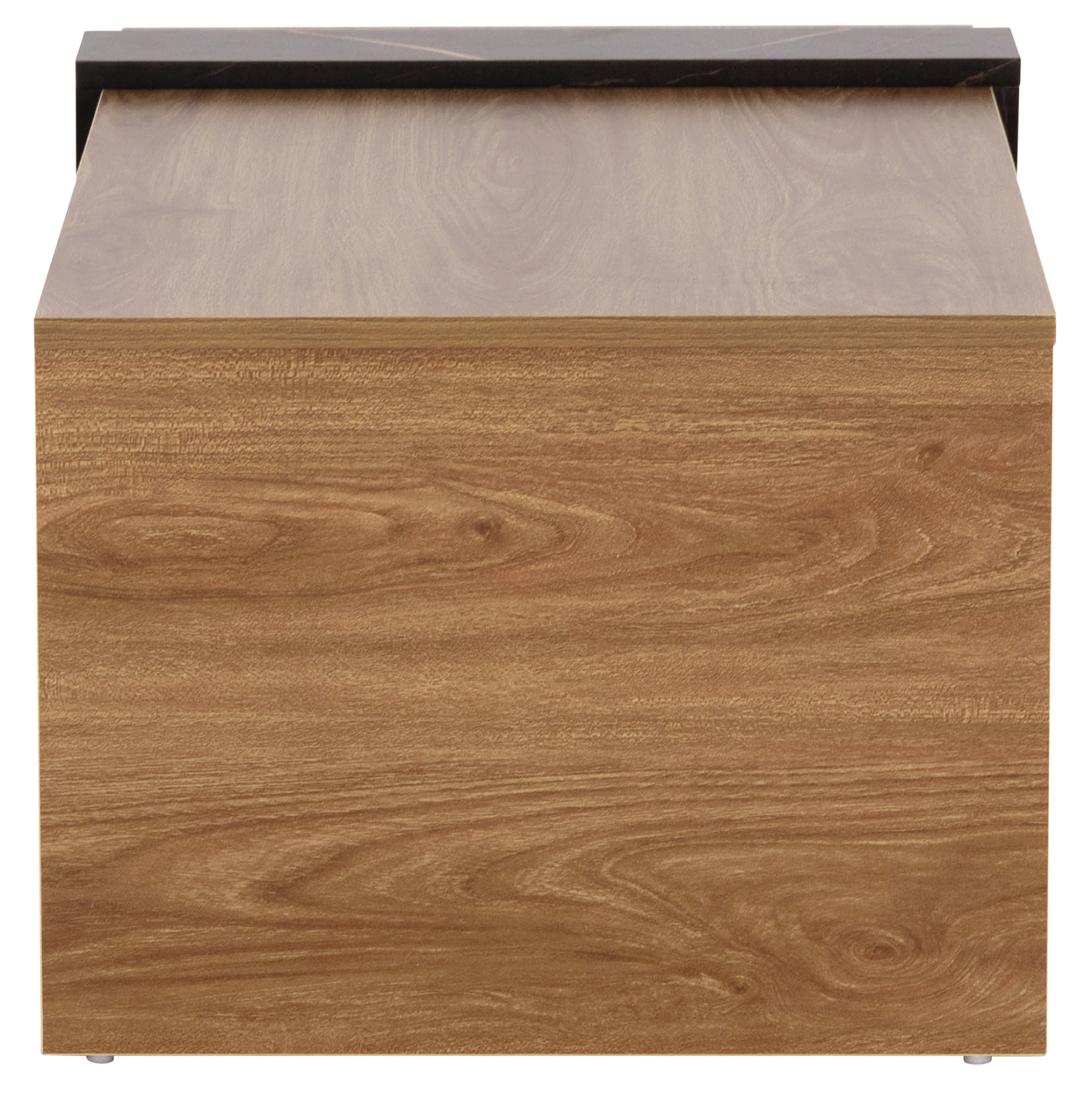 ΤΡΑΠΕΖΙ ΣΑΛΟΝΙΟΥ WILMA HM8950.12 ΜΕΛΑΜΙΝΗ ΣΕ ΦΥΣΙΚΟ-ΜΑΥΡΟ ΜΑΡΜΑΡΟ 80Χ50Χ35Υεκ. 4