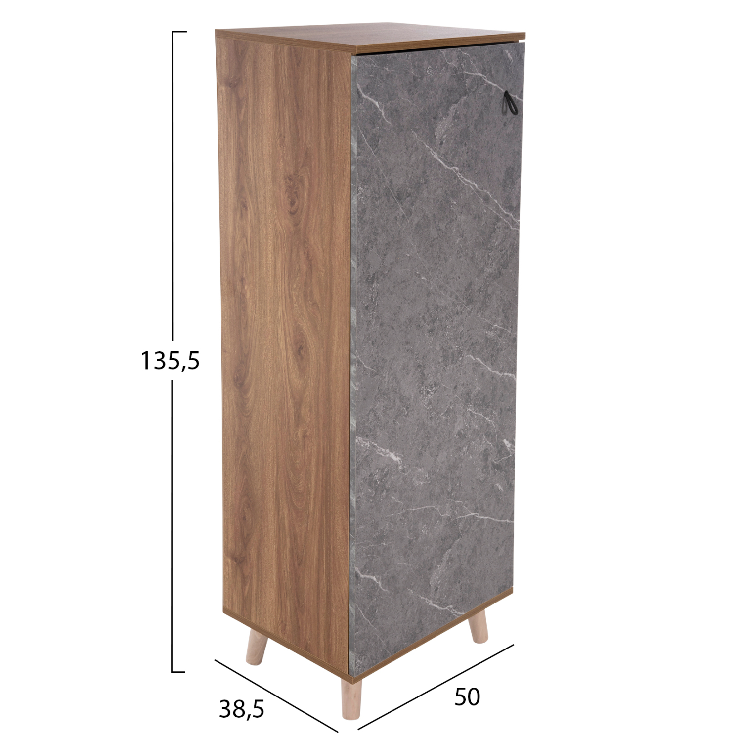 ΠΑΠΟΥΤΣΟΘΗΚΗ-ΝΤΟΥΛΑΠΙ ALVARO HM8954.12 ΜΕΛΑΜΙΝΗ SONAMA-STONE TEXTURE 50Χ38Χ135Yεκ. 2