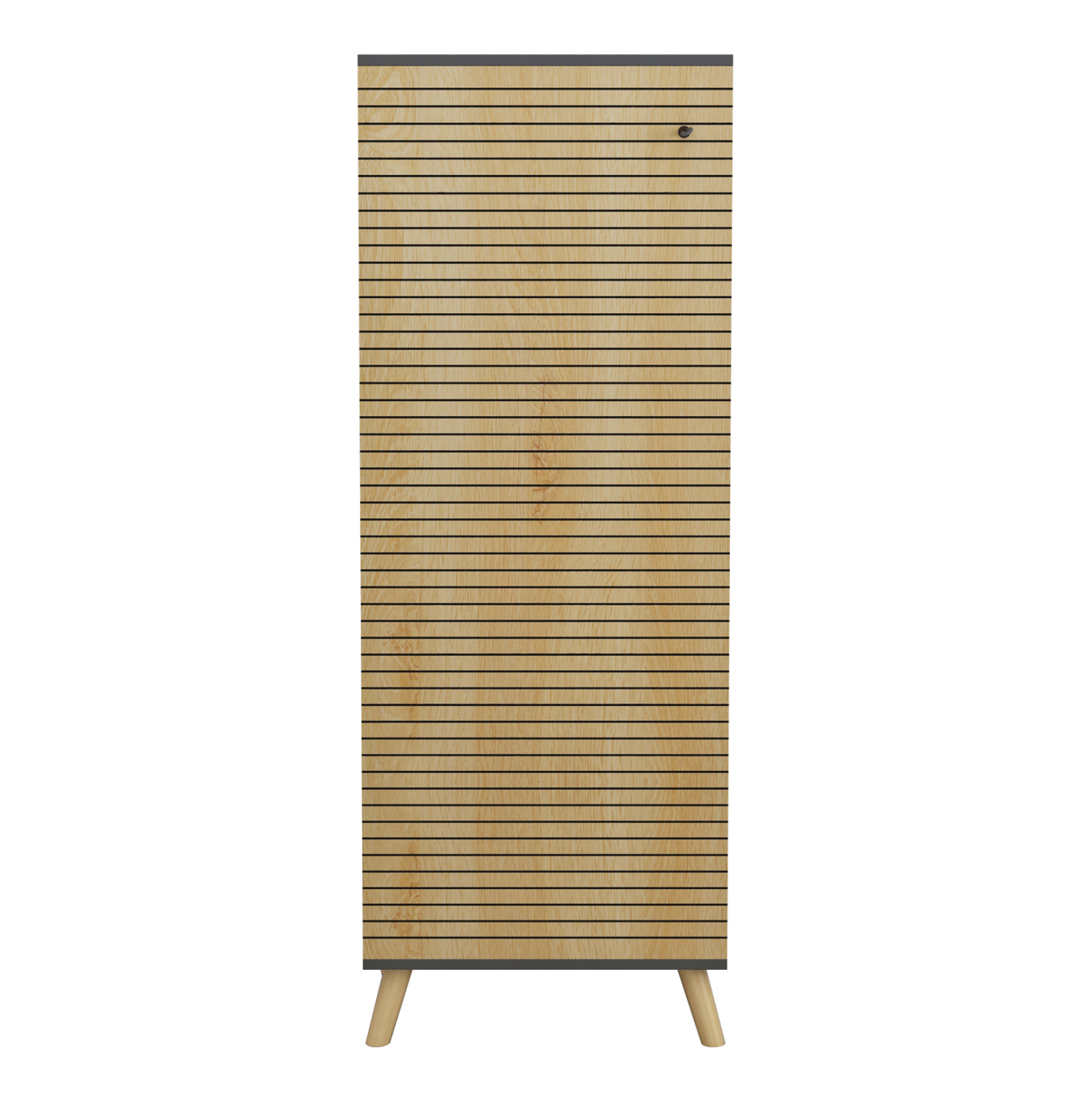 ΠΑΠΟΥΤΣΟΘΗΚΗ-ΝΤΟΥΛΑΠΙ ALVARO HM8954.15 ΜΕΛΑΜΙΝΗ ΑΝΘΡΑΚΙ-ΦΥΣΙΚΟ ΞΥΛΟΥ 50Χ38Χ135Yεκ. 4