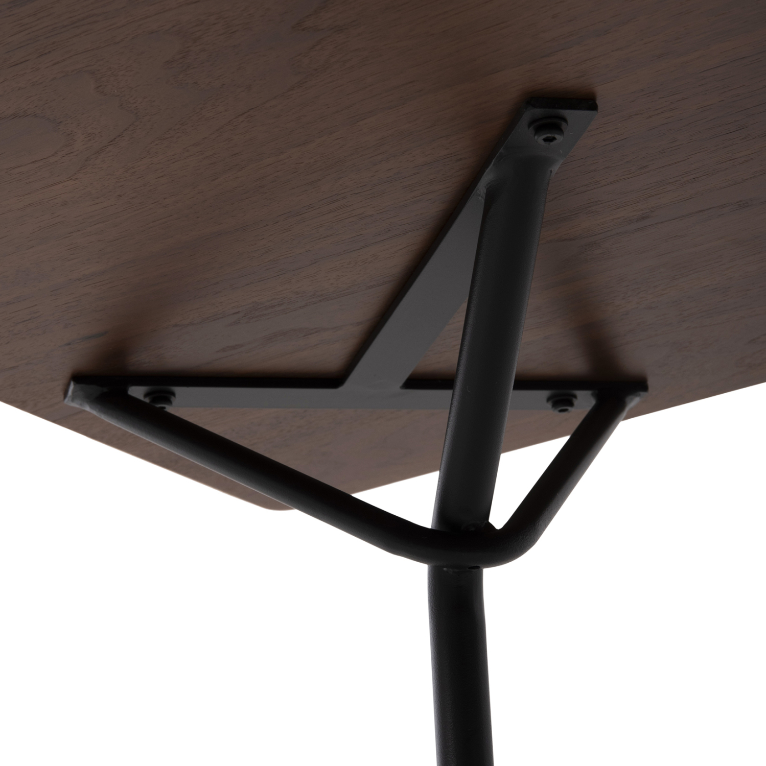 ΤΡΑΠΕΖΙ ΤΡΑΠΕΖΑΡΙΑΣ TRENK HM9614.02 MDF ΜΕ ΚΑΠΛΑΜΑ ΔΡΥΟΣ ΚΑΡΥΔΙ-ΜΑΥΡΟ ΜΕΤΑΛΛΟ 120x120x75Υεκ. 7