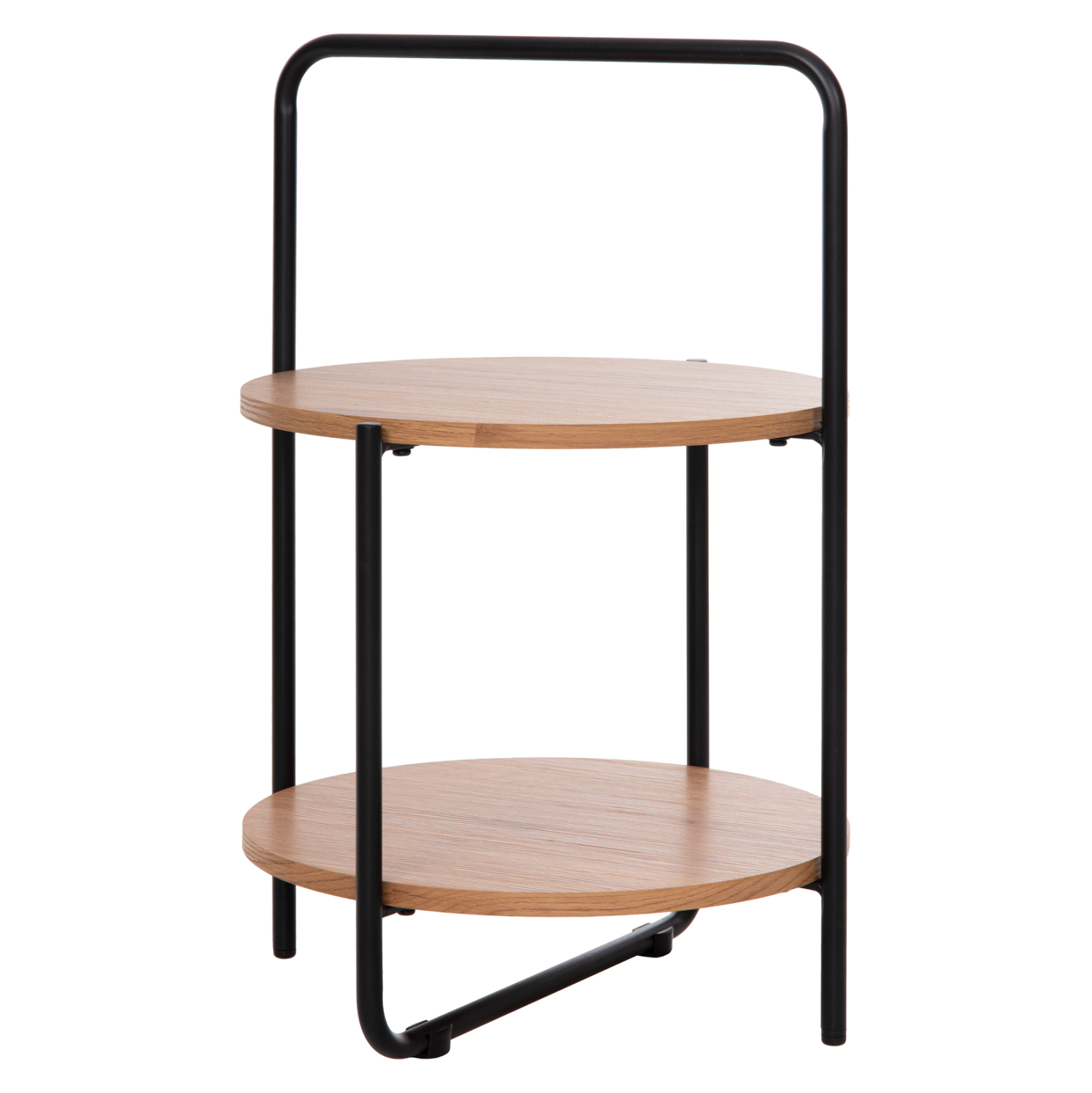 ΒΟΗΘΗΤΙΚΟ ΤΡΑΠΕΖΙ SYLO HM9618.01 MDF ΣΕ ΦΥΣΙΚΟ-ΜΑΥΡΟ ΜΕΤΑΛΛΟ Φ44x66Υεκ. 3