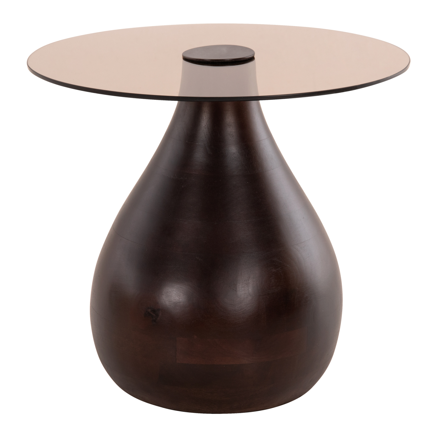 ΒΟΗΘΗΤΙΚΑ ΤΡΑΠΕΖΑΚΙΑ 2ΤΜΧ CHANG HM9668 ΞΥΛΟ MANGO-ΓΥΑΛΙ TOP Φ55x49,5Υ &amp; Φ40x36,5Υεκ. 4