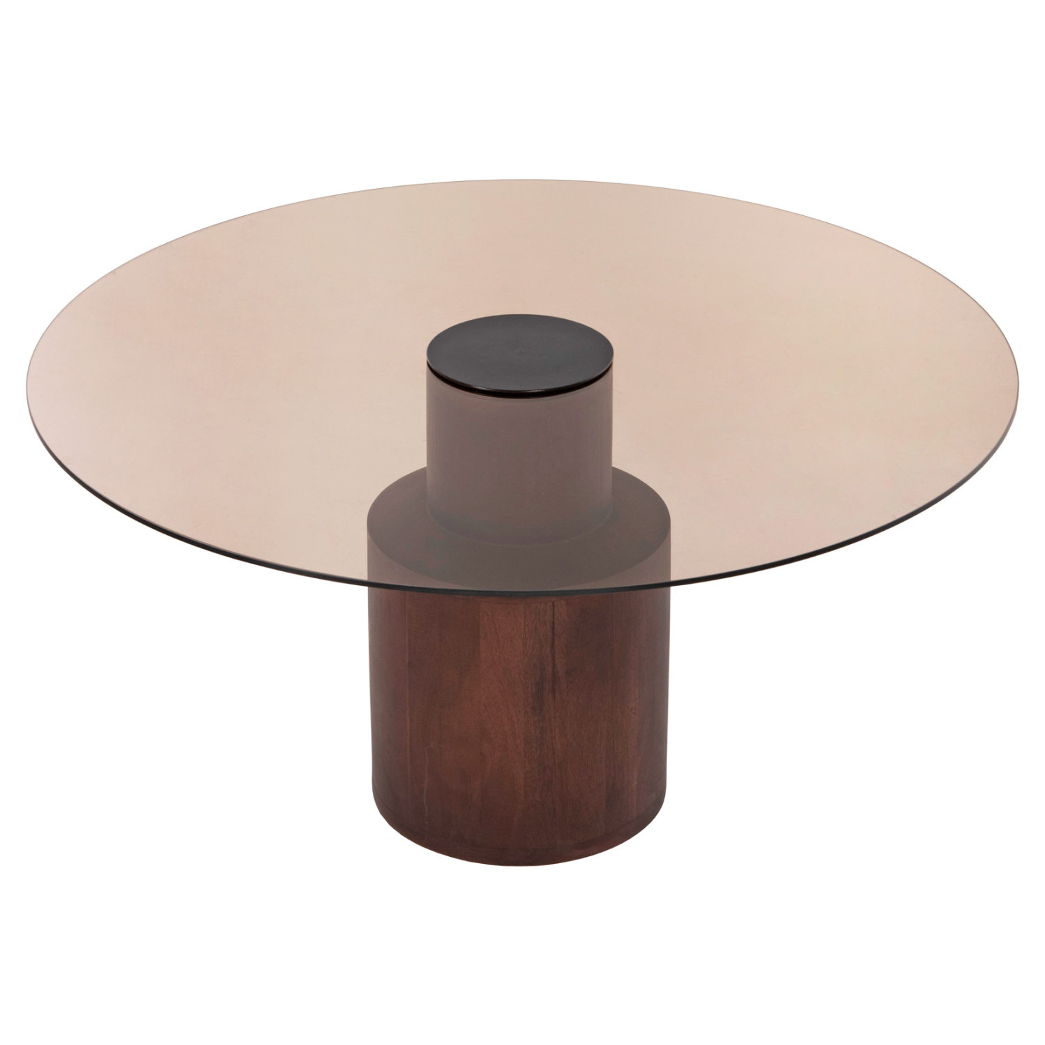 ΤΡΑΠΕΖΙ ΣΑΛΟΝΙΟΥ SUNNET HM9670 ΞΥΛΟ MANGO ΚΑΦΕ-ΓΥΑΛΙΝΟ TOΠ Φ80x41Y εκ. 3