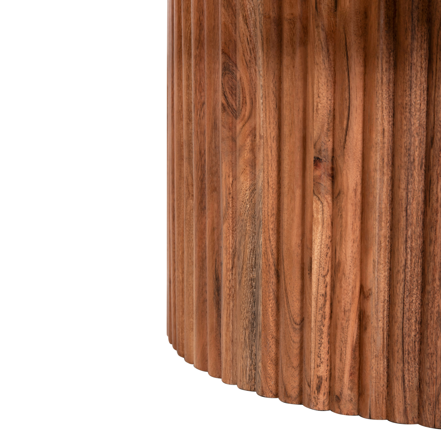 ΤΡΑΠΕΖΙ ΣΑΛΟΝΙΟΥ ΣΤΡΟΓΓΥΛΟ RANNE HM9694 ΜΑΣΙΦ ΞΥΛΟ ΑΚΑΚΙΑΣ ΣΕ ΦΥΣΙΚΟ Φ80x38Yεκ. 7