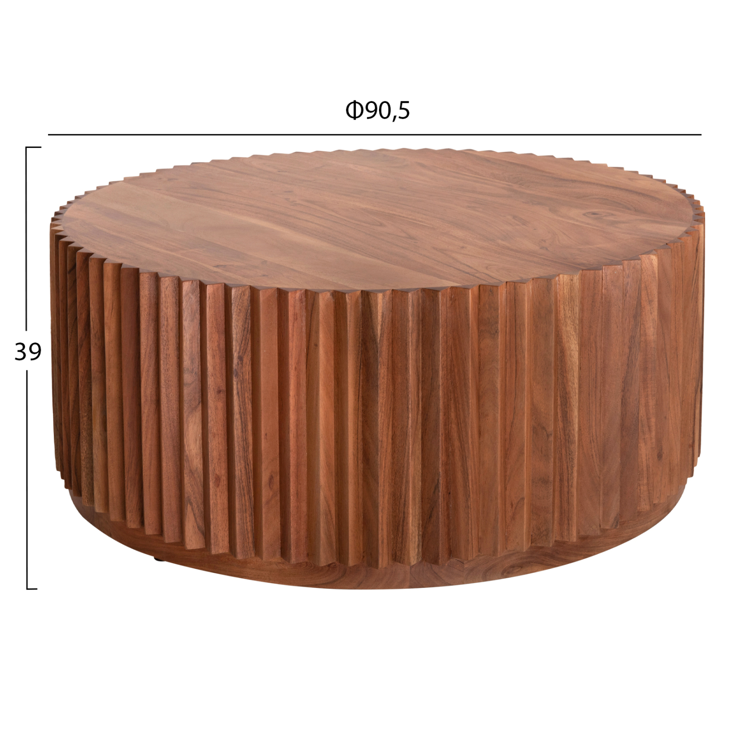 ΤΡΑΠΕΖΙ ΣΑΛΟΝΙΟΥ ΣΤΡΟΓΓΥΛΟ SEDGE HM9695 ΜΑΣΙΦ ΑΚΑΚΙΑ-ΦΥΣΙΚΟ ΧΡΩΜΑ Φ90Χ38Υεκ. 2