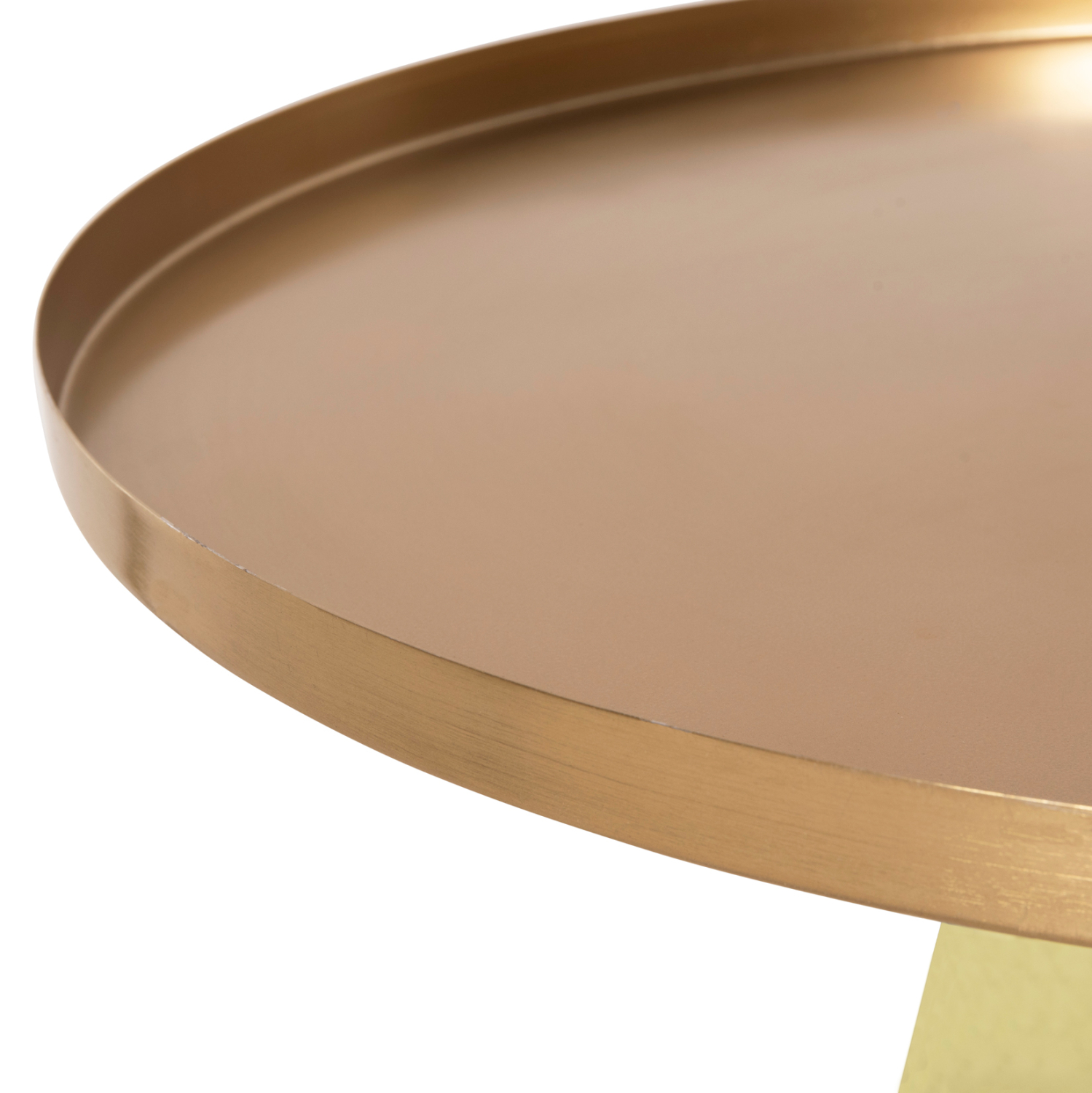 ΤΡΑΠΕΖΙ ΣΑΛΟΝΙΟΥ SCAL HM9724 ΒΑΣΗ ΠΡΑΣΙΝΟ ΓΥΑΛΙ-TOP ΧΡΥΣΟ ΜΕΤΑΛΛΟ Φ76x43,5Υεκ 5