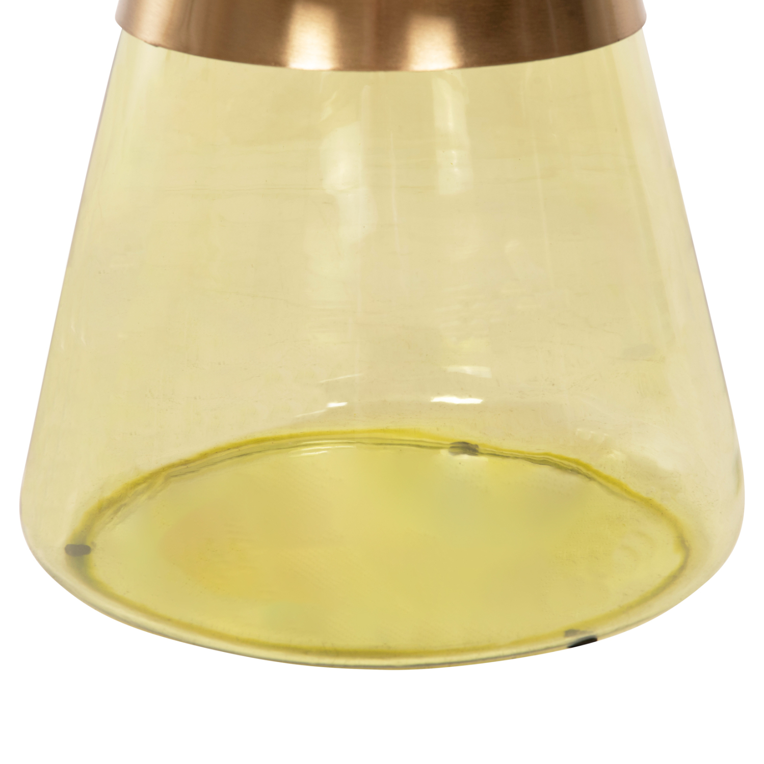 ΤΡΑΠΕΖΙ ΣΑΛΟΝΙΟΥ SCAL HM9724 ΒΑΣΗ ΠΡΑΣΙΝΟ ΓΥΑΛΙ-TOP ΧΡΥΣΟ ΜΕΤΑΛΛΟ Φ76x43,5Υεκ 6