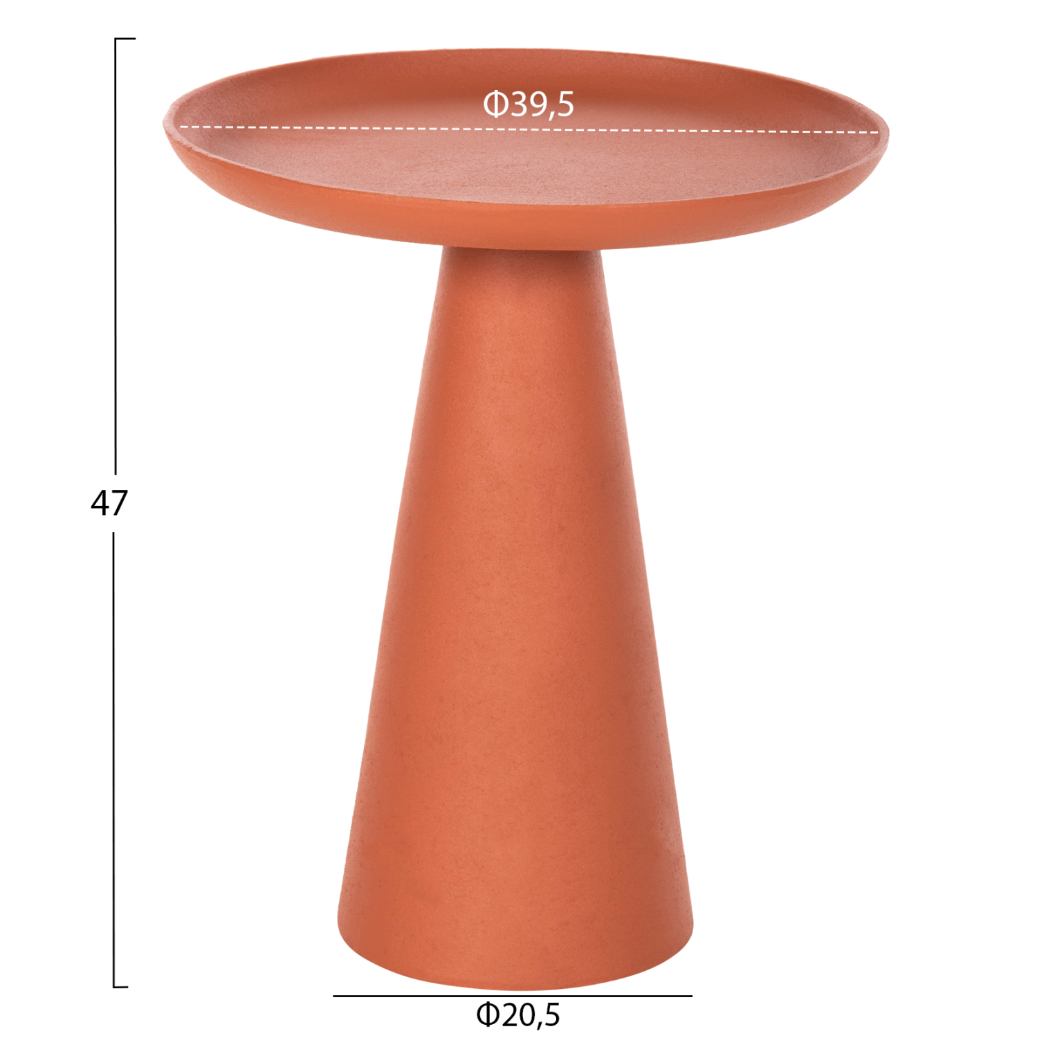 ΒΟΗΘΗΤΙΚΟ ΤΡΑΠΕΖΑΚΙ DELCON HM4247.06 ΜΕΤΑΛΛΟ ΣΕ ΠΟΡΤΟΚΑΛΙ Φ39,5x47Υεκ. 2