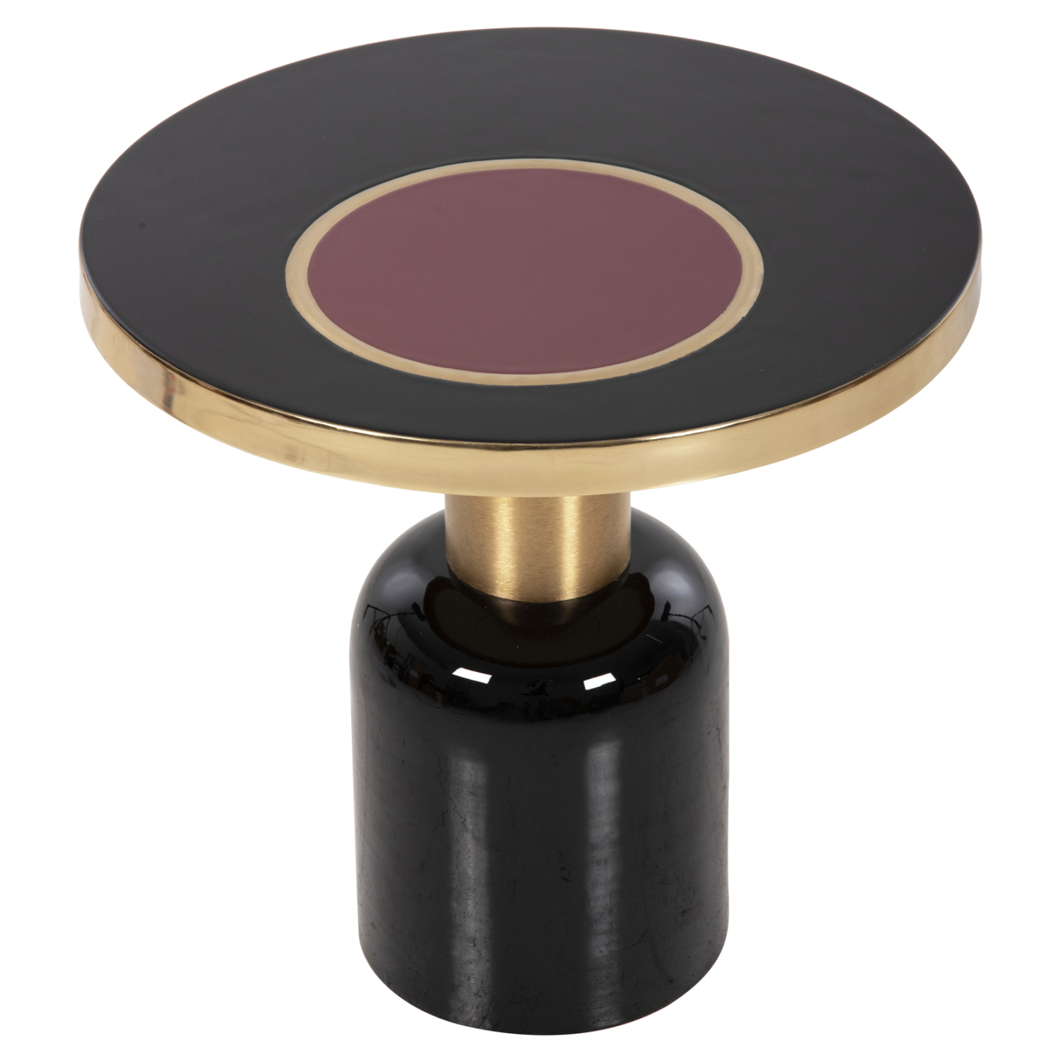 ΒΟΗΘΗΤΙΚΟ ΤΡΑΠΕΖΑΚΙ ERODE HM4248.01 ΜΕΤΑΛΛΟ ΜΑΥΡΟ-ΧΡΥΣΟ-ΚΕΡΑΣΙ Φ50,5x50Υ εκ. 4