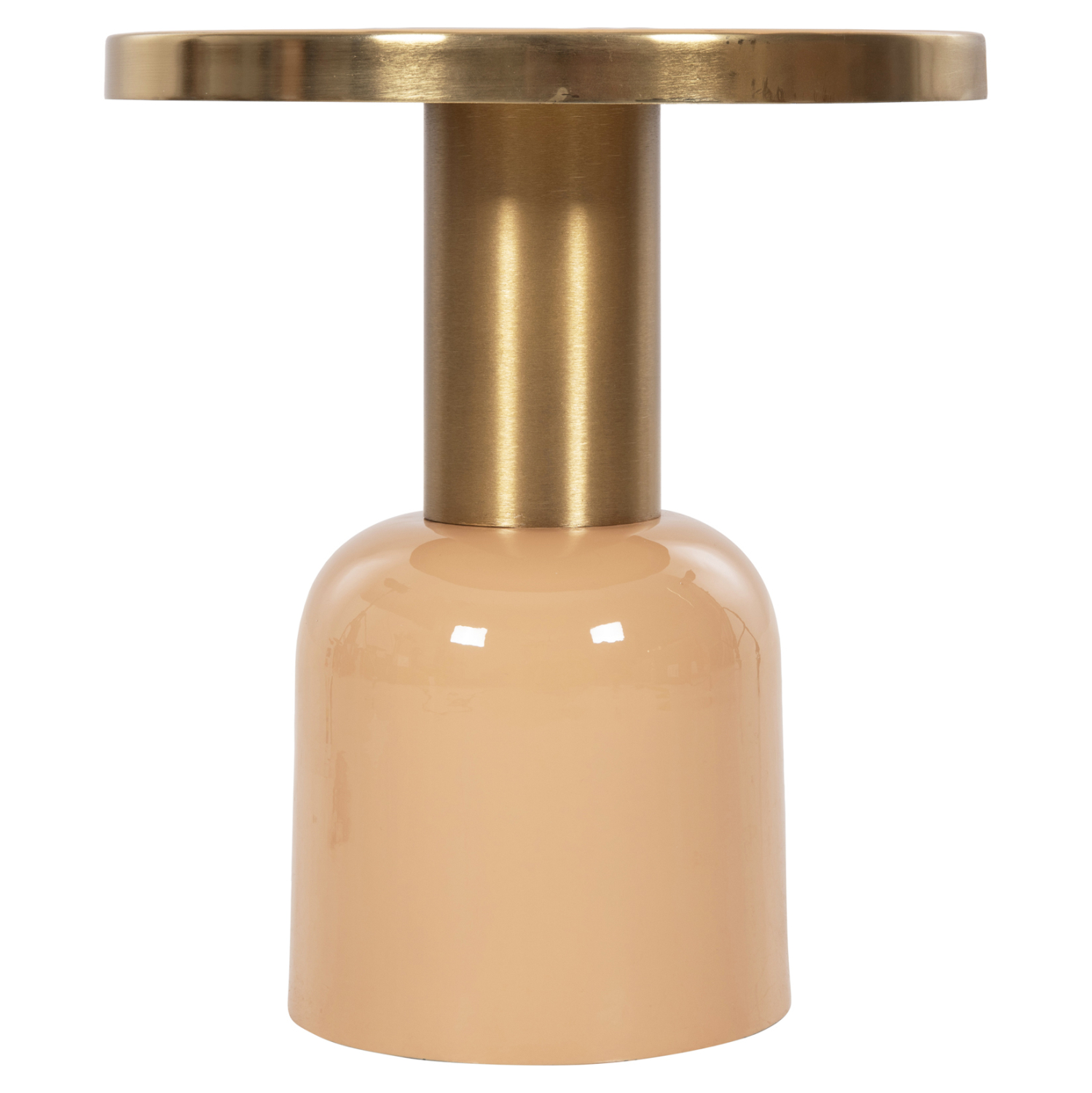 ΒΟΗΘΗΤΙΚΟ ΤΡΑΠΕΖΑΚΙ ERODE HM4249.08 ΜΕΤΑΛΛΟ ΣΟΜΟΝ-ΧΡΥΣΟ-ΜΠΕΖ Φ40,5x45,5Υ εκ. 3