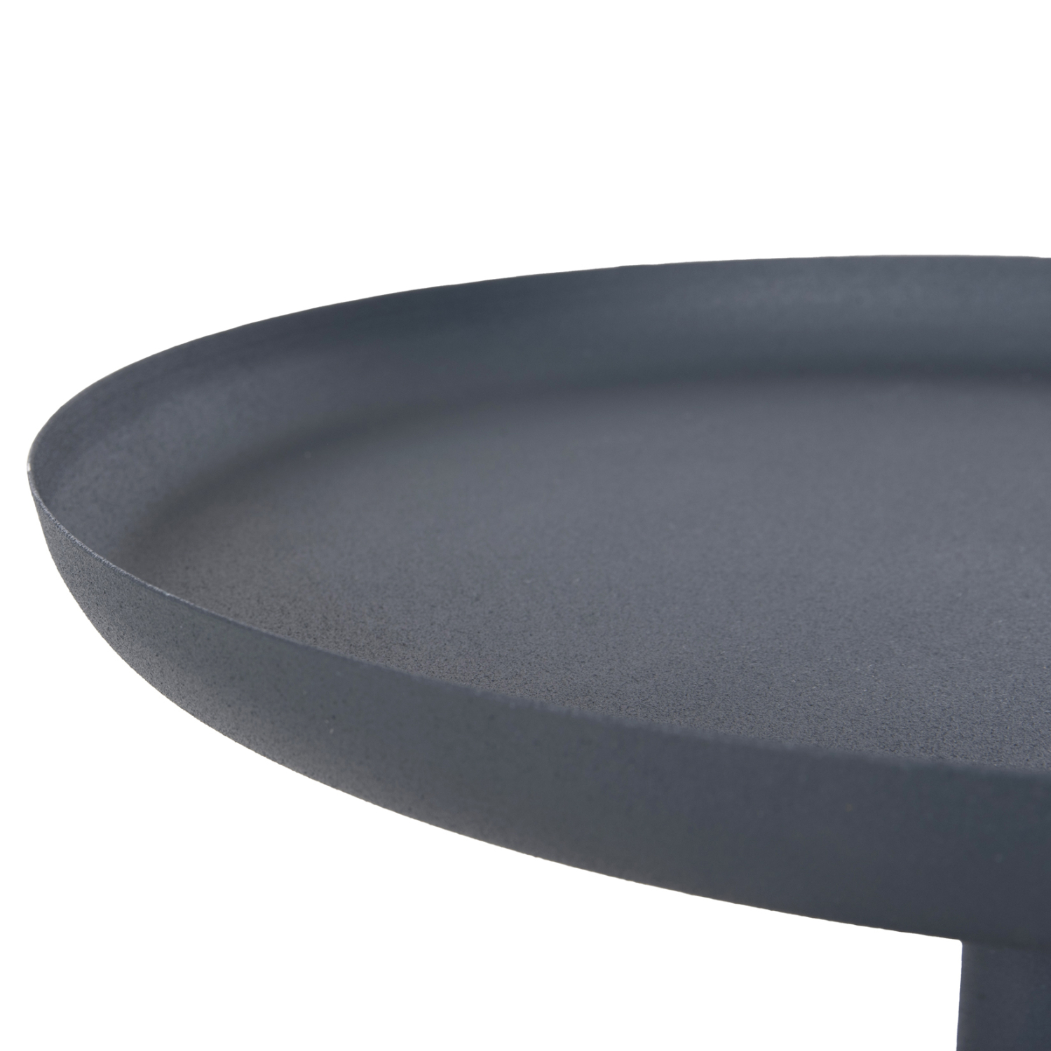 ΤΡΑΠΕΖΙ ΒΟΗΘΗΤΙΚΟ ΣΤΡΟΓΓΥΛΟ DELBEL HM4261.05 ΜΕΤΑΛΛΟ ΜΠΛΕ ΣΚΟΥΡΟ Φ39,5x53,5Υ εκ. 8