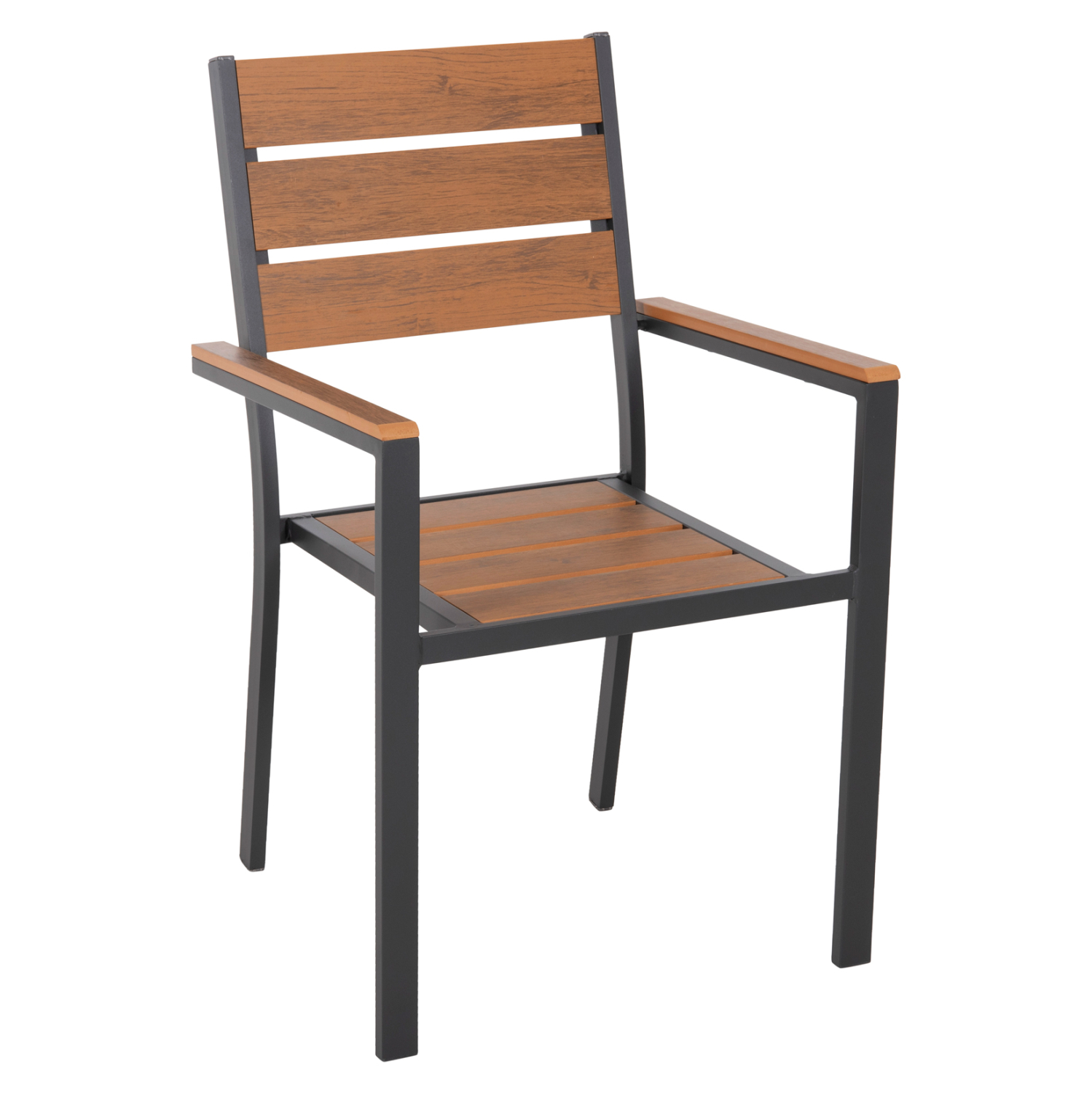 ΠΟΛΥΘΡΟΝΑ ΑΛΟΥΜΙΝΙΟΥ SAGA HM5981.03 ΑΝΘΡΑΚΙ-POLYWOOD ΣΕ ΦΥΣΙΚΟ 55x55x86Υεκ. 1