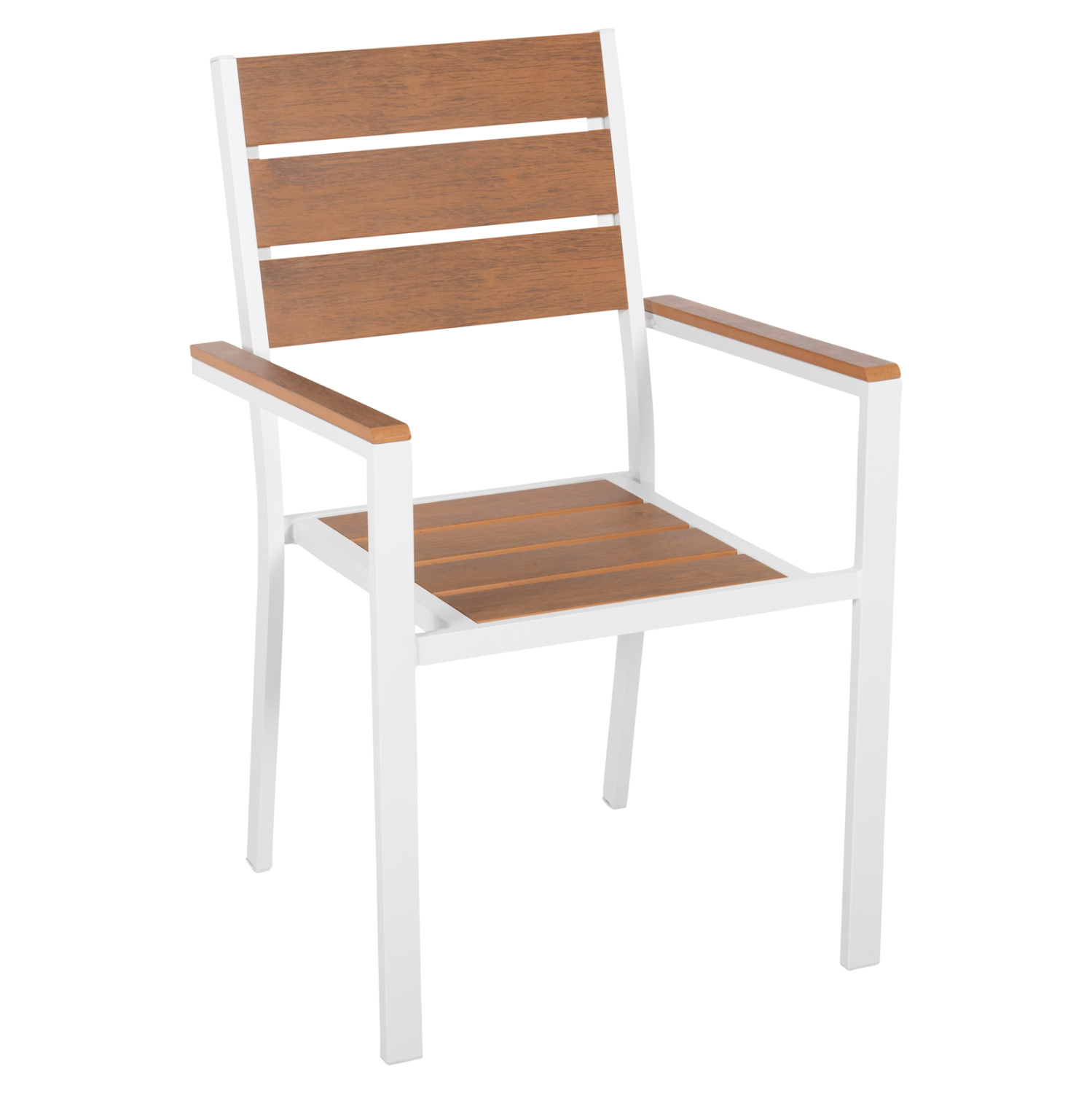 ΠΟΛΥΘΡΟΝΑ ΑΛΟΥΜΙΝΙΟΥ SAGA HM5981.01 ΛΕΥΚΗ-POLYWOOD ΣΕ ΦΥΣΙΚΟ 55x55x86Υεκ. 1
