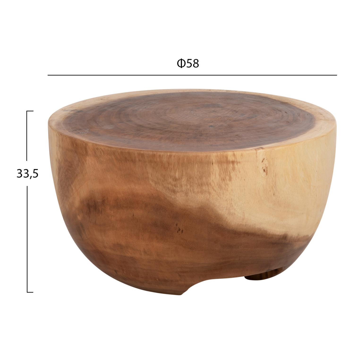 ΤΡΑΠΕΖΙ ΒΟΗΘΗΤΙΚΟ POMPU HM9794 ΜΑΣΙΦ ΞΥΛΟ SUAR Φ58x33,5Υεκ. 2
