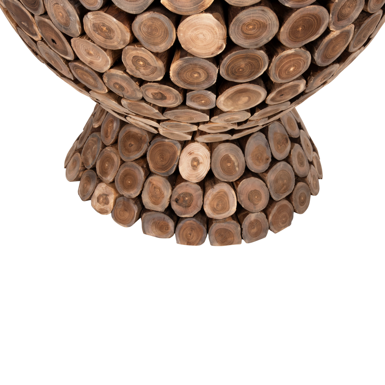 ΤΡΑΠΕΖΙ BAR ΣΤΡΟΓΓΥΛΟ LEEROY HM9806 KOMMATIA ΞΥΛΟΥ TEAK Φ900x103Υεκ. 5