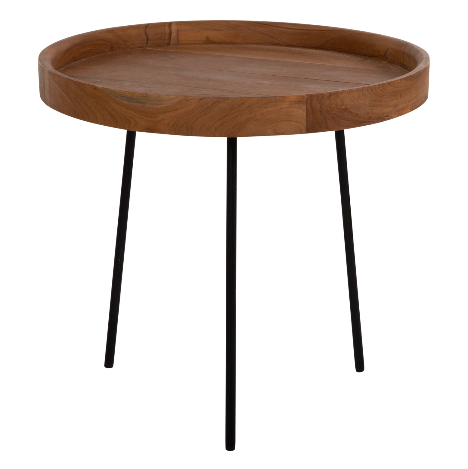 ΣΕΤ 3ΤΜΧ ΒΟΗΘΗΤΙΚΑ ΤΡΑΠΕΖΙΑ MANTARYS HM9799 ΞΥΛΟ MINDI-ΜΑΥΡΑ ΜΕΤΑΛΛΙΚΑ ΠΟΔΙΑ Φ60x55,5Υ εκ. 3