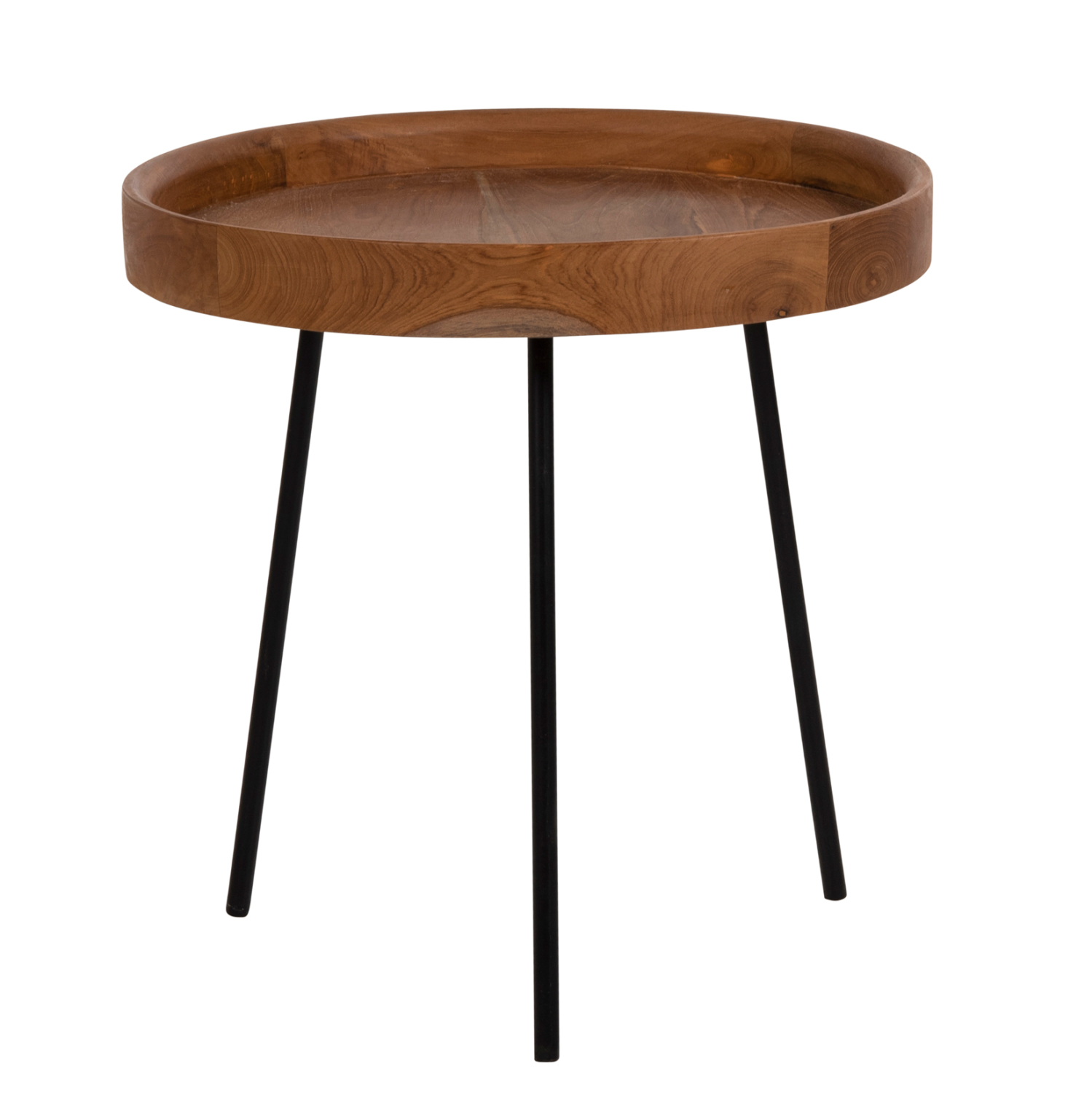 ΣΕΤ 3ΤΜΧ ΒΟΗΘΗΤΙΚΑ ΤΡΑΠΕΖΙΑ MANTARYS HM9799 ΞΥΛΟ MINDI-ΜΑΥΡΑ ΜΕΤΑΛΛΙΚΑ ΠΟΔΙΑ Φ60x55,5Υ εκ. 4