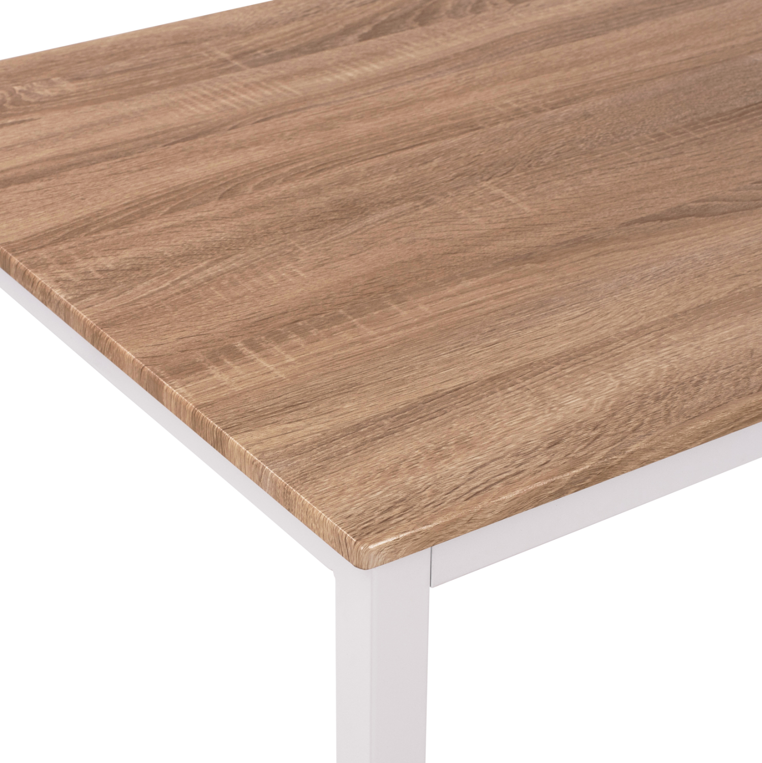 ΤΡΑΠΕΖΙ ΤΡΑΠΕΖΑΡΙΑΣ GOOSE HM9532.02 MDF SONAMA-ΛΕΥΚΟ ΜΕΤΑΛΛΟ 120X80Χ75Yεκ. 4