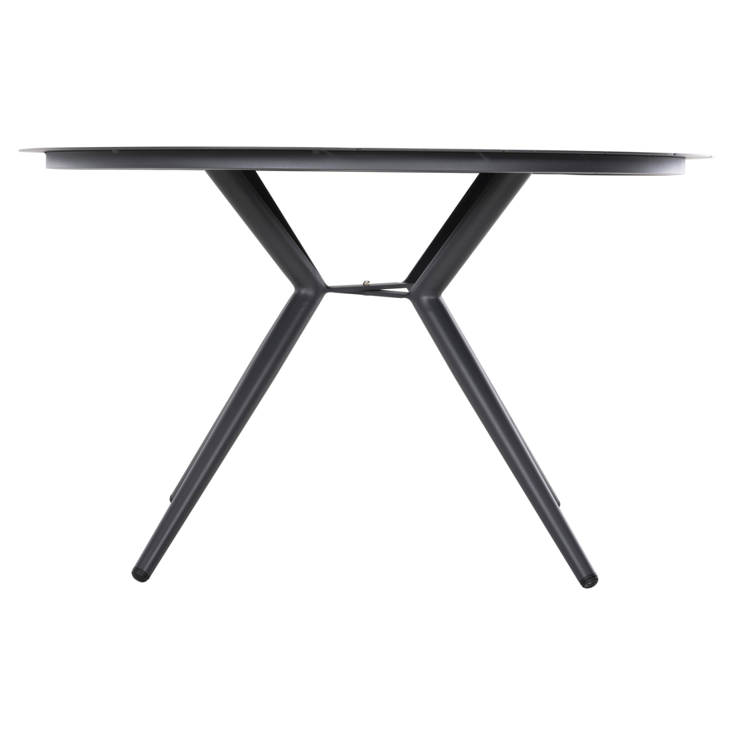 ΤΡΑΠΕΖΙ ΑΛΟΥΜΙΝΙΟΥ ΣΤΡΟΓΓΥΛΟ HIGER HM6061.03 ΑΝΘΡΑΚΙ Φ126Χ73Υεκ. 5