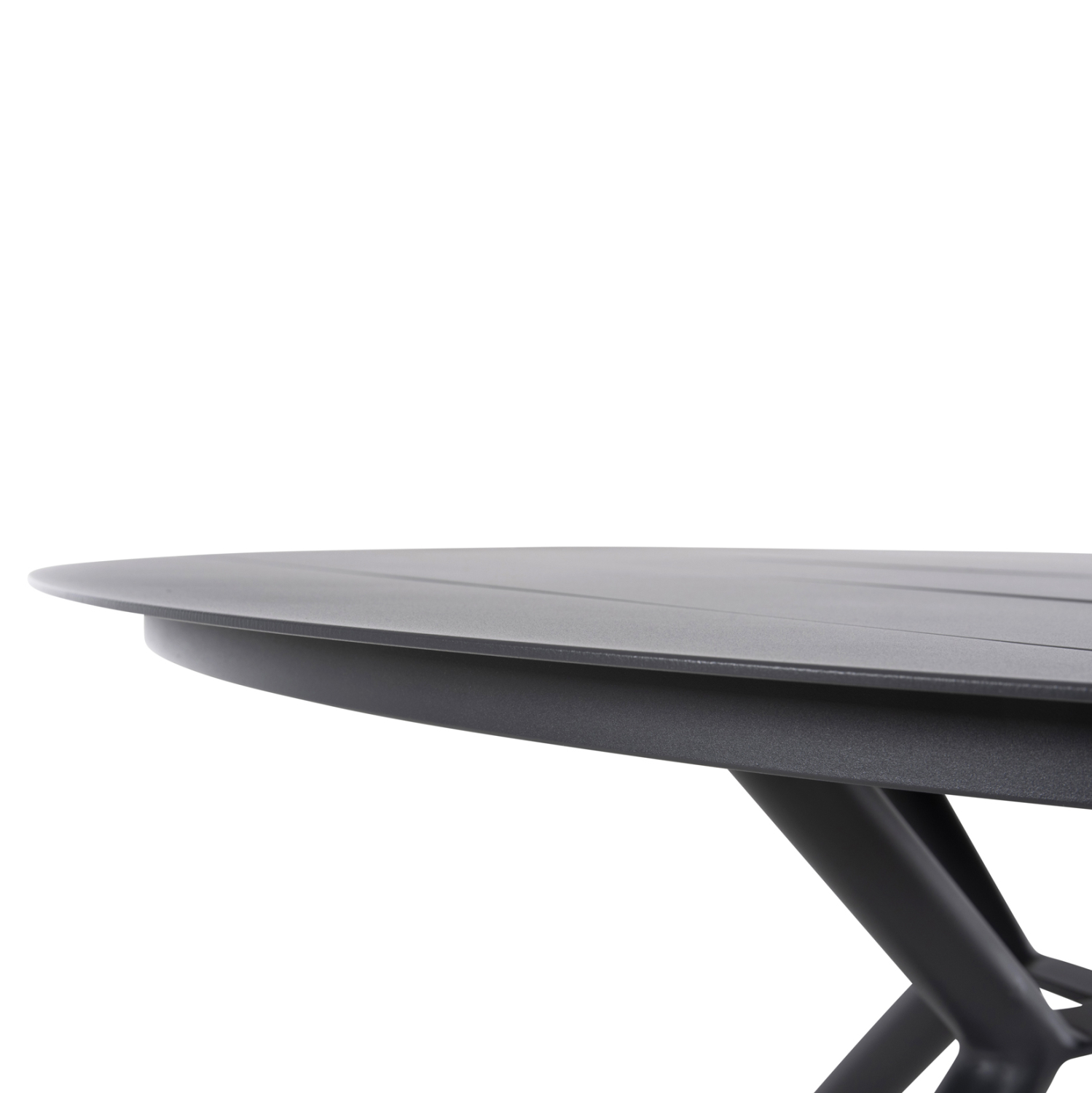 ΤΡΑΠΕΖΙ ΑΛΟΥΜΙΝΙΟΥ ΣΤΡΟΓΓΥΛΟ HIGER HM6061.03 ΑΝΘΡΑΚΙ Φ126Χ73Υεκ. 7