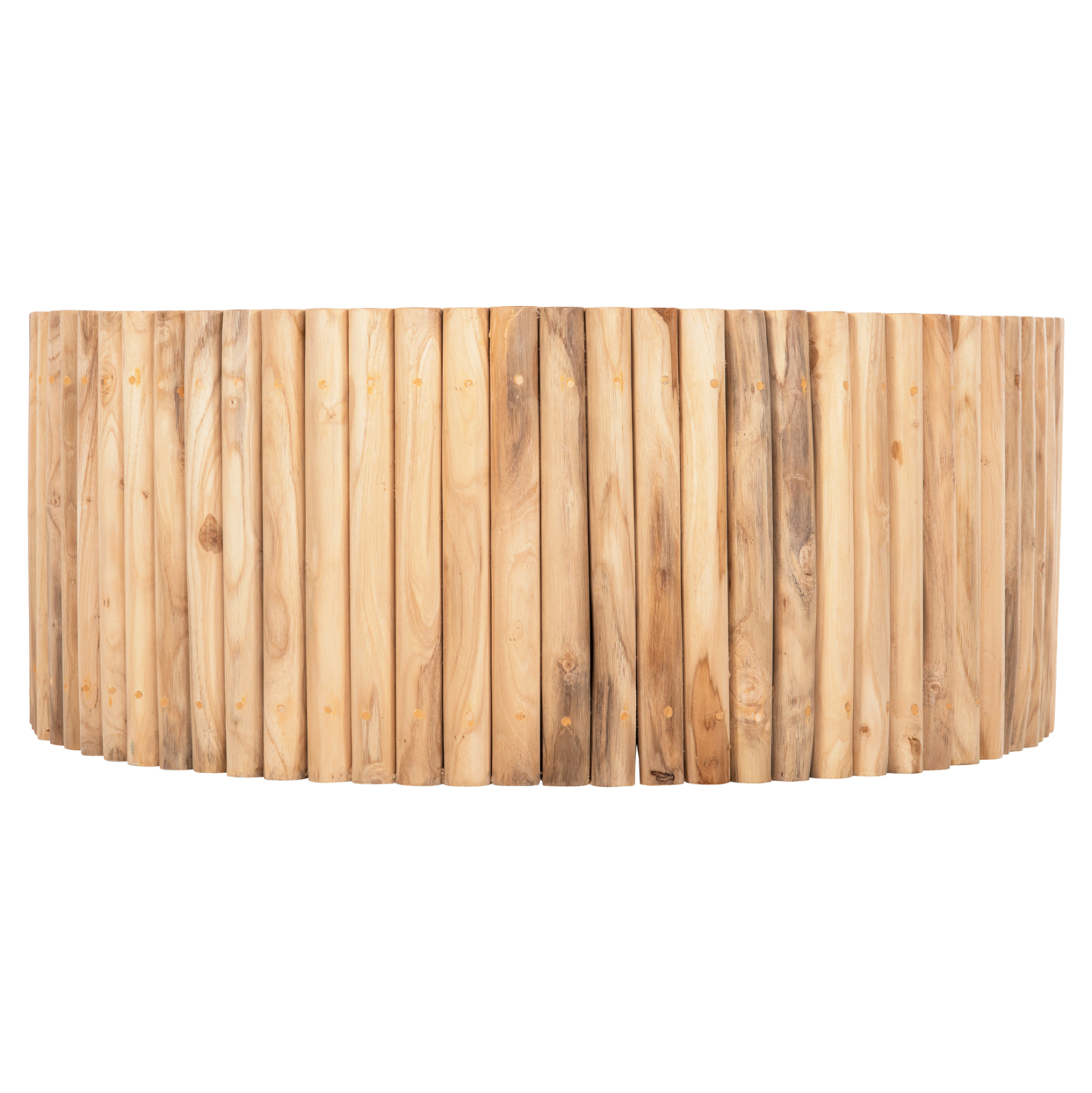 ΤΡΑΠΕΖΙ ΣΑΛΟΝΙΟΥ ΣΤΡΟΓΓΥΛΟ COOTER HM9862 ΚΛΑΔΙΑ TEAK-ΦΥΣΙΚΟ Φ100x40Υεκ. 3