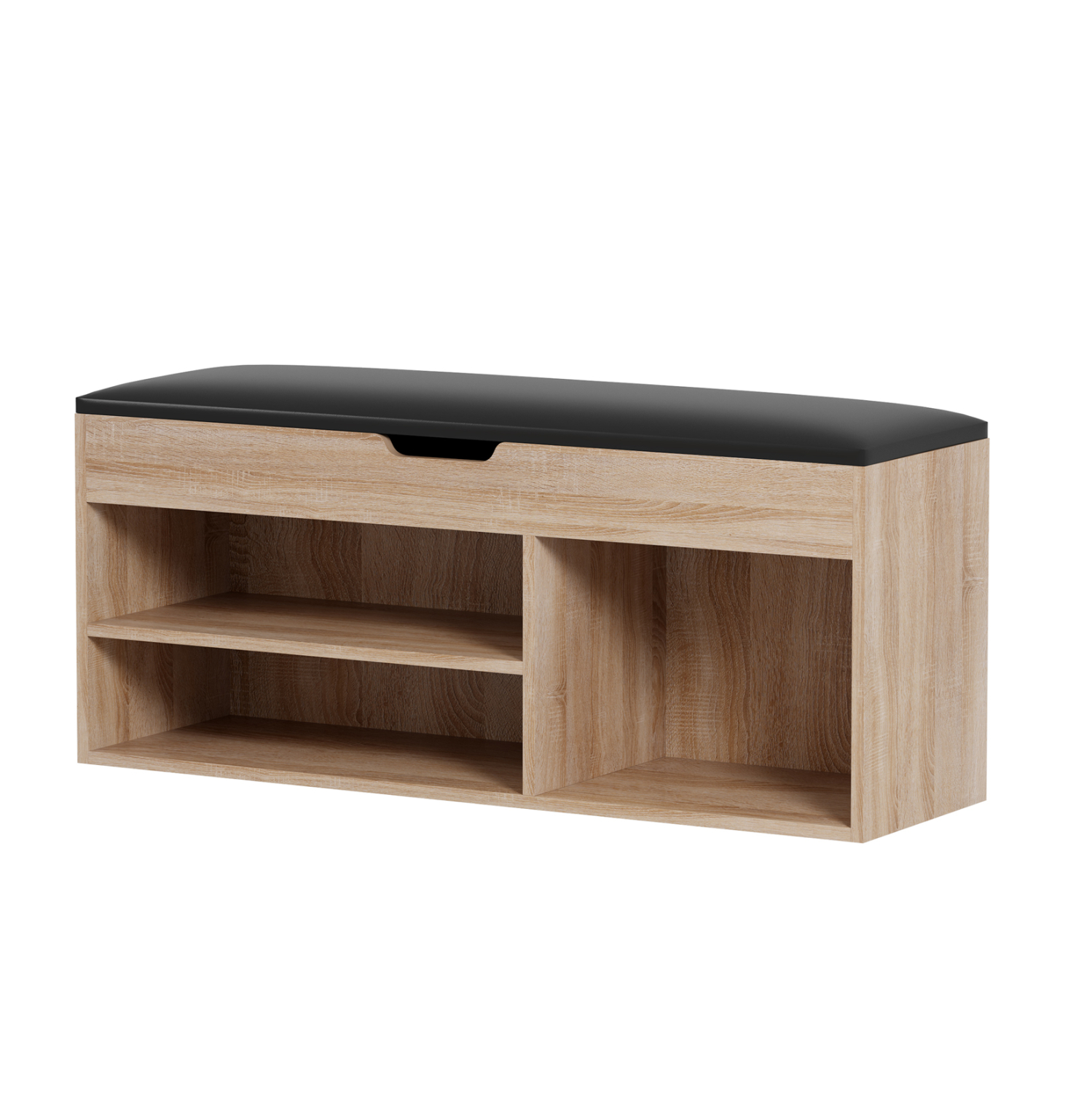 ΠΑΠΟΥΤΣΟΘΗΚΗ ΜΕ ΚΑΘΙΣΜΑ ROMIR HM2478.01 ΜΕΛΑΜΙΝΗ ΣΟΝΑΜΑ-ΚΑΘΙΣΜΑ PU ΚΑΦΕ 100x30x44Υ 2