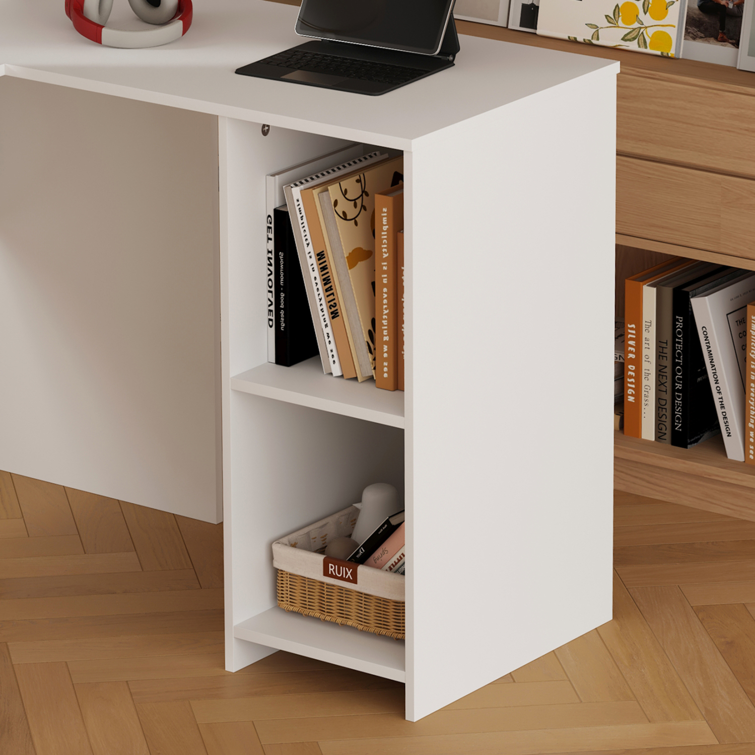 ΓΩΝΙΑΚΟ ΓΡΑΦΕΙΟ SHIG HM2135.03 MDF ΣΕ ΛΕΥΚΟ 140x120x75Υεκ 6