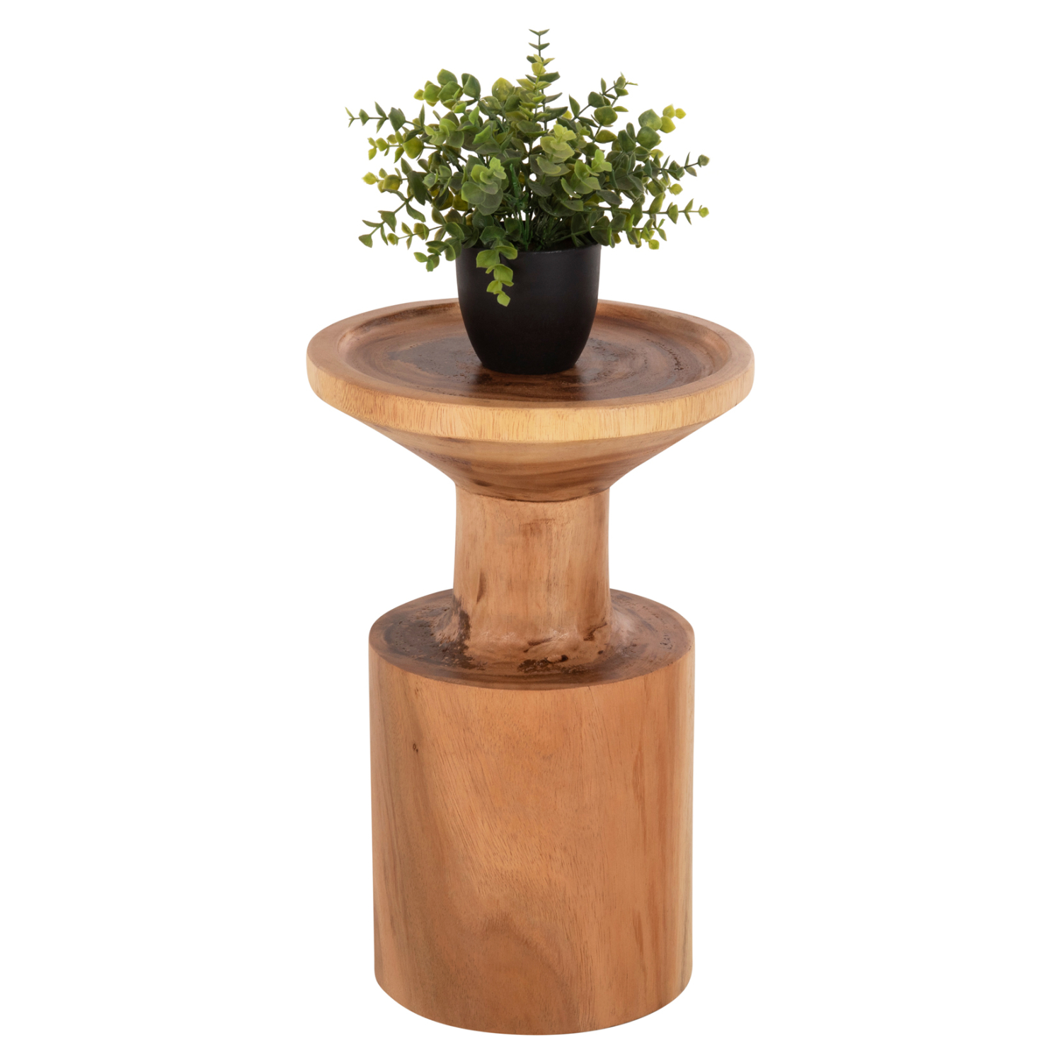 ΤΡΑΠΕΖΙ ΒΟΗΘΗΤΙΚΟ BERMAL HM9889 ΜΑΣΙΦ ΞΥΛΟ SUAR ΣΕ ΦΥΣΙΚΟ Φ30x46Υεκ. 1