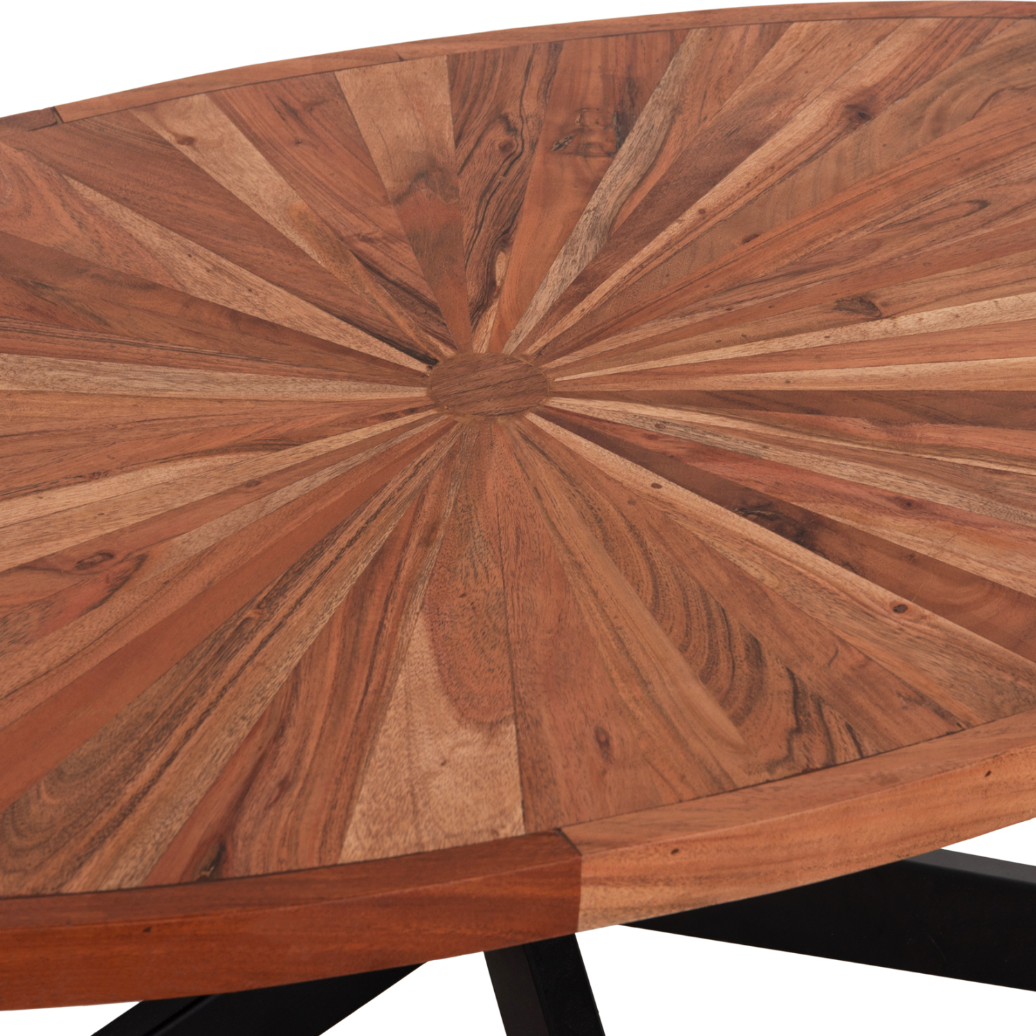 ΤΡΑΠΕΖΙ ΣΑΛΟΝΙΟΥ ΟΒΑΛ MONTANA SUPERIOR HM9906 ΞΥΛΟ ΑΚΑΚΙΑΣ-ΜΕΤΑΛΛΟ 120x61x45Υεκ. 5