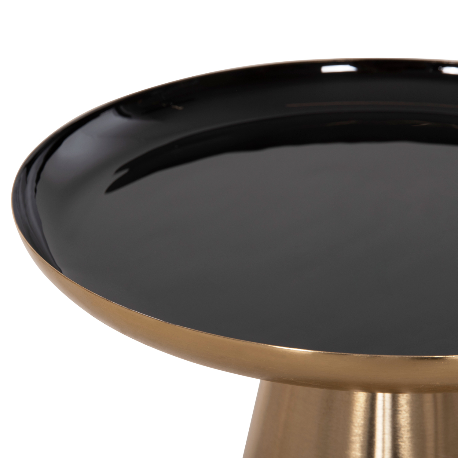 ΤΡΑΠΕΖΙA ΣΑΛΟΝΙΟΥ 2ΤΜΧ OLUF HM9921 ΜΕΤΑΛΛΟ ΕΜΑΓΙΕ-GLOSSY ΧΡΥΣΟ &amp; ΜΑΥΡΟ Φ50 &amp; Φ41 5