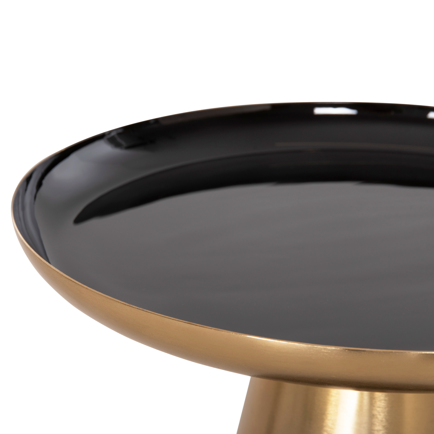 ΤΡΑΠΕΖΙA ΣΑΛΟΝΙΟΥ 2ΤΜΧ OLUF HM9922 ΜΕΤΑΛΛΟ ΕΜΑΓΙΕ-GLOSSY ΜΑΥΡΟ-ΜΑΤ ΧΡΥΣΟ Φ50 &amp; Φ41 εκ. 6