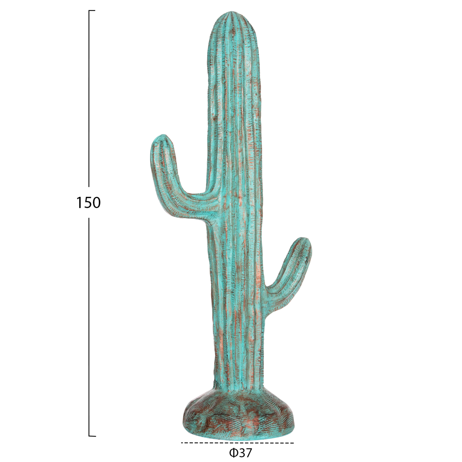 ΔΙΑΚΟΣΜΗΤΙΚΟΣ ΚΑΚΤΟΣ ΔΑΠΕΔΟΥ CACTUS HM4386.03L ΓΥΨΟΣ ΣΕ ΤΙΡΚΟΥΑΖ 63x37x150Υεκ. 2