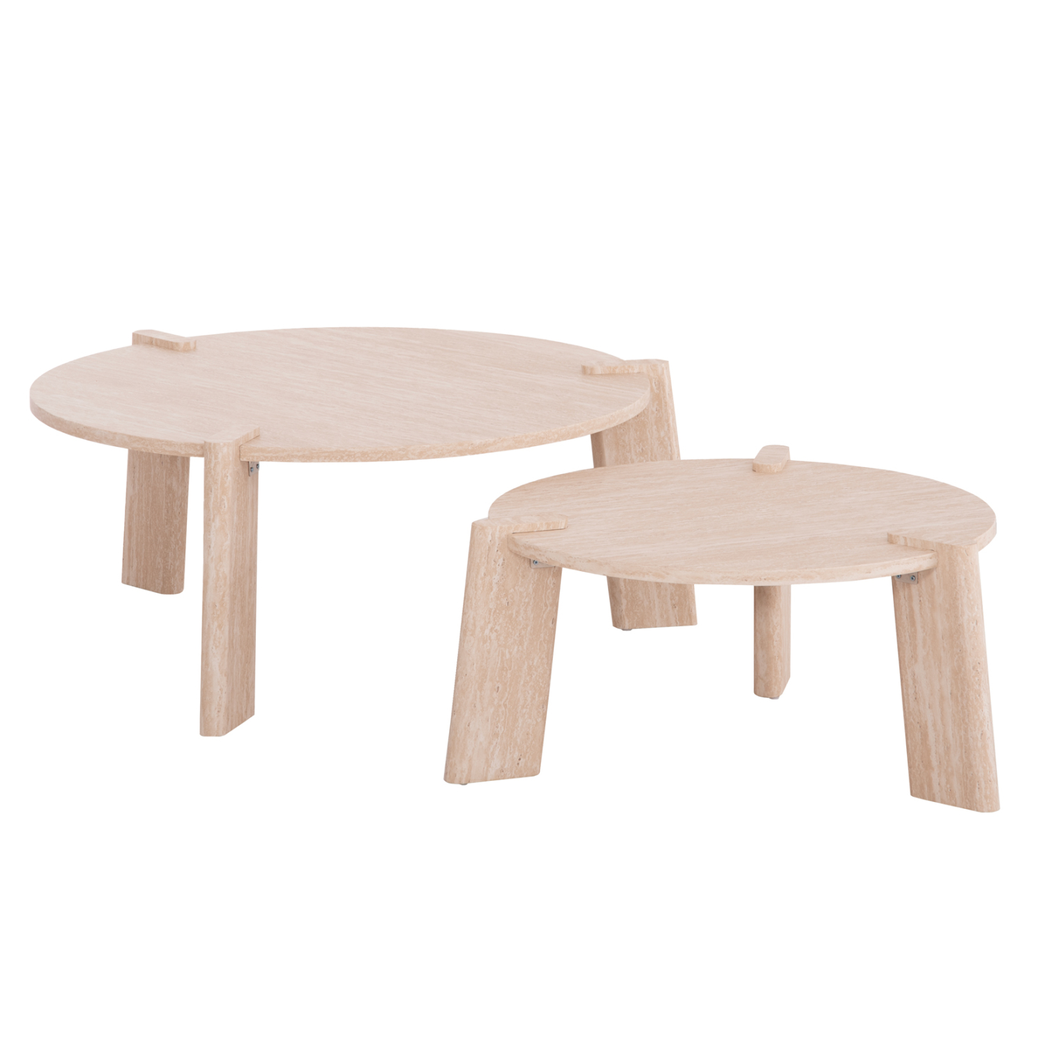 ΣΕΤ 2ΤΜΧ ΤΡΑΠΕΖΙΑ ΣΑΛΟΝΙΟΥ EQUIL HM9943.01 MDF ΜΕ ΜΕΛΑΜΙΝΗ-ΦΥΣΙΚΟ 66x66εκ + 87x87εκ 1