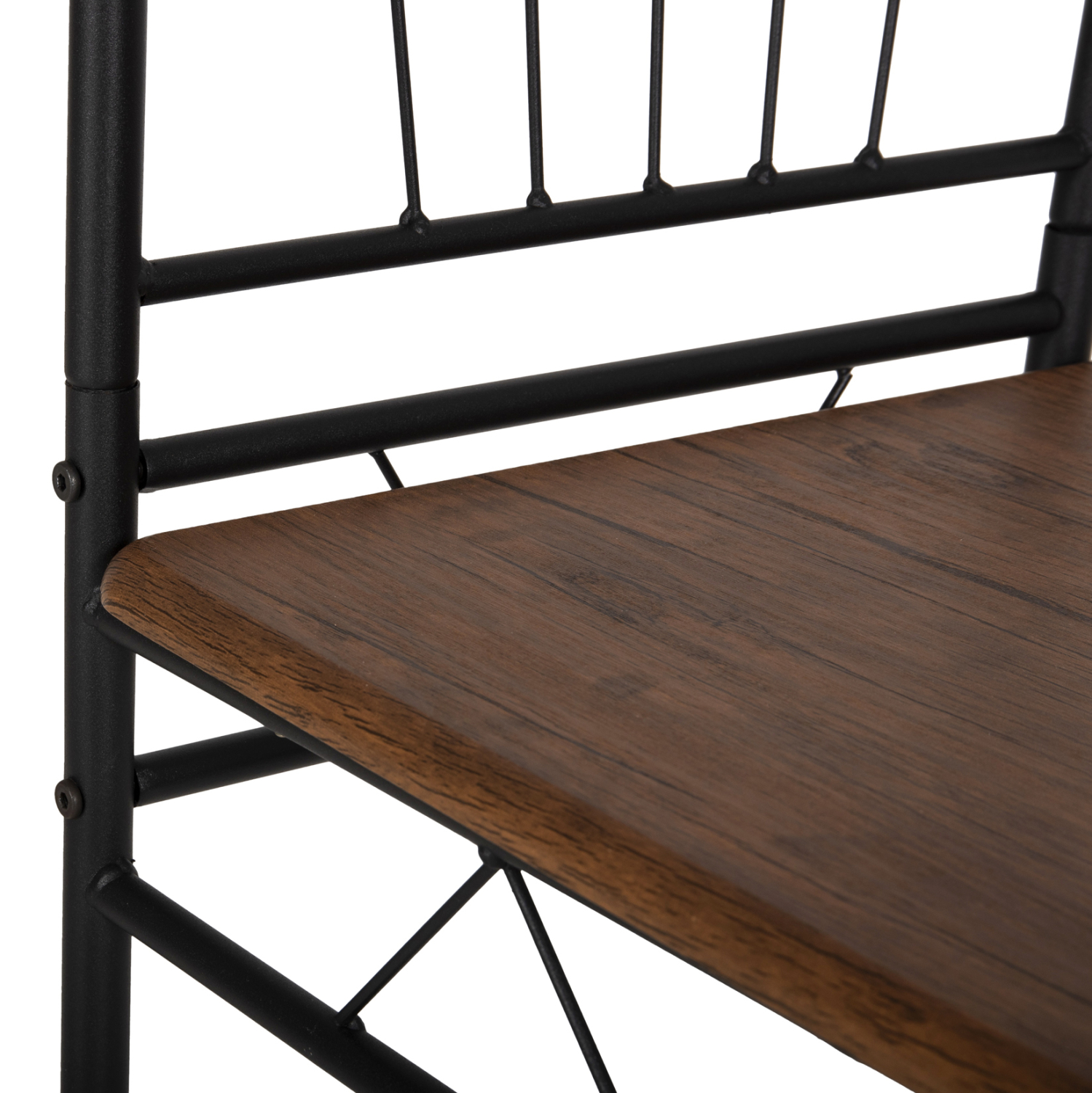 ΣΕΤ ΤΡΑΠΕΖΑΡΙΑΣ 5ΤΜΧ PEARY HM9416.11 ΜΕΤΑΛΛΟ ΜΑΥΡΟ-MDF ΚΑΡΥΔΙ 110x60x74Yεκ. 6