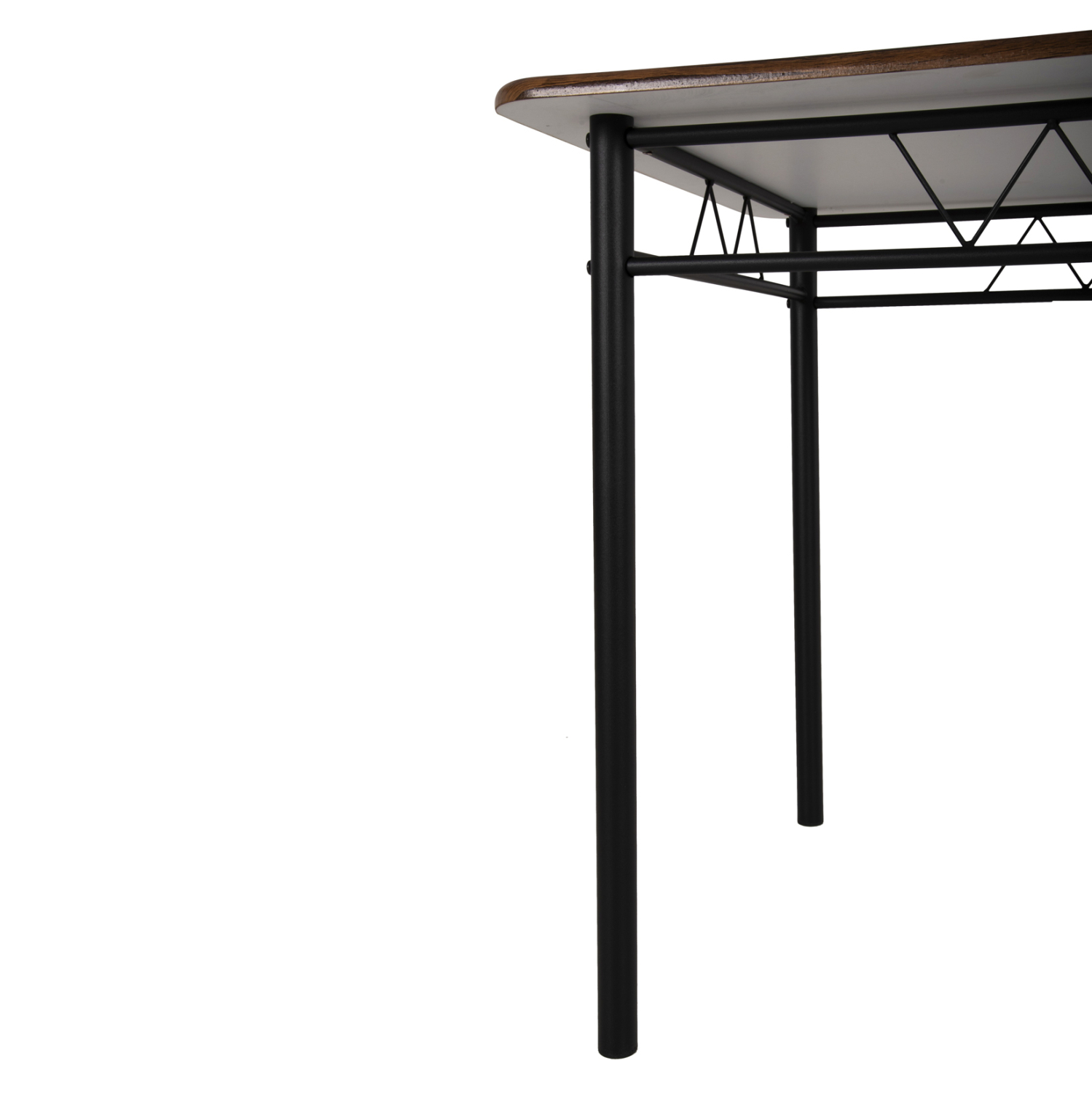 ΣΕΤ ΤΡΑΠΕΖΑΡΙΑΣ 5ΤΜΧ PEARY HM9416.11 ΜΕΤΑΛΛΟ ΜΑΥΡΟ-MDF ΚΑΡΥΔΙ 110x60x74Yεκ. 9