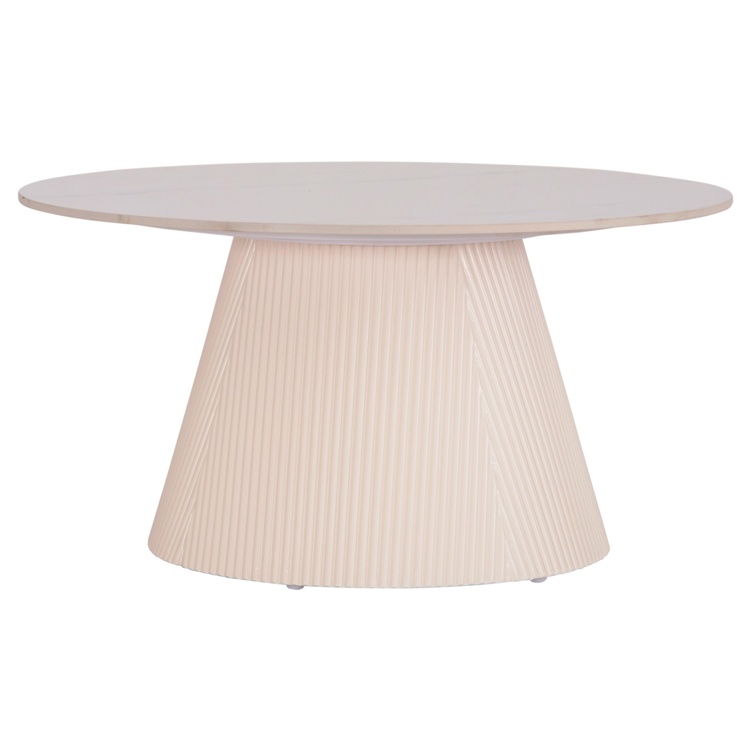 ΤΡΑΠΕΖΙ ΣΑΛΟΝΙΟΥ DUNCAN HM18022.02 ΚΕΡΑΜΙΚΟ TOP-MDF ΒΑΣΗ-ΚΡΕΜ ΛΕΥΚΟ Φ80x41Υεκ. 1