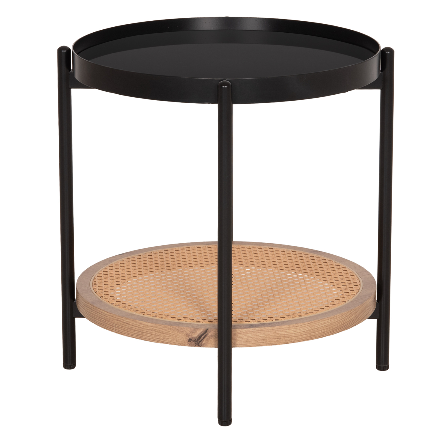 ΒΟΗΘΗΤΙΚΟ ΤΡΑΠΕΖΙ SEITZ HM18031 ΓΥΑΛΙ TOP-ΜΕΤΑΛΛΟ-RATTAN ΣΕ ΦΥΣΙΚΟ Φ50x56Υεκ. 4