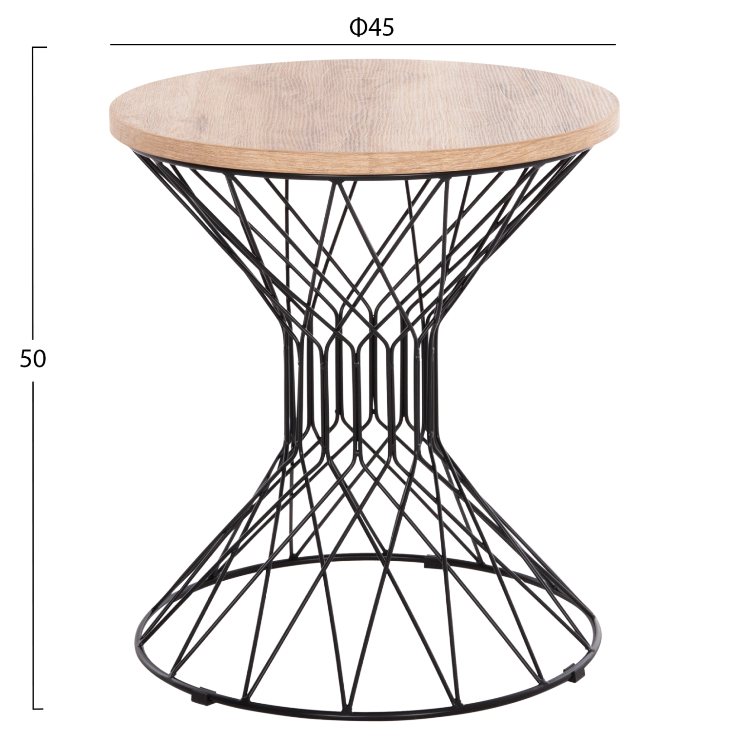 ΒΟΗΘΗΤΙΚΟ ΤΡΑΠΕΖΙ ΣΑΛΟΝΙΟΥ KEON HM18038.03 MDF TOP ΣΕ ΣΟΝΑΜΑ-ΜΕΤΑΛΛΟ Φ45x50Υεκ. 2